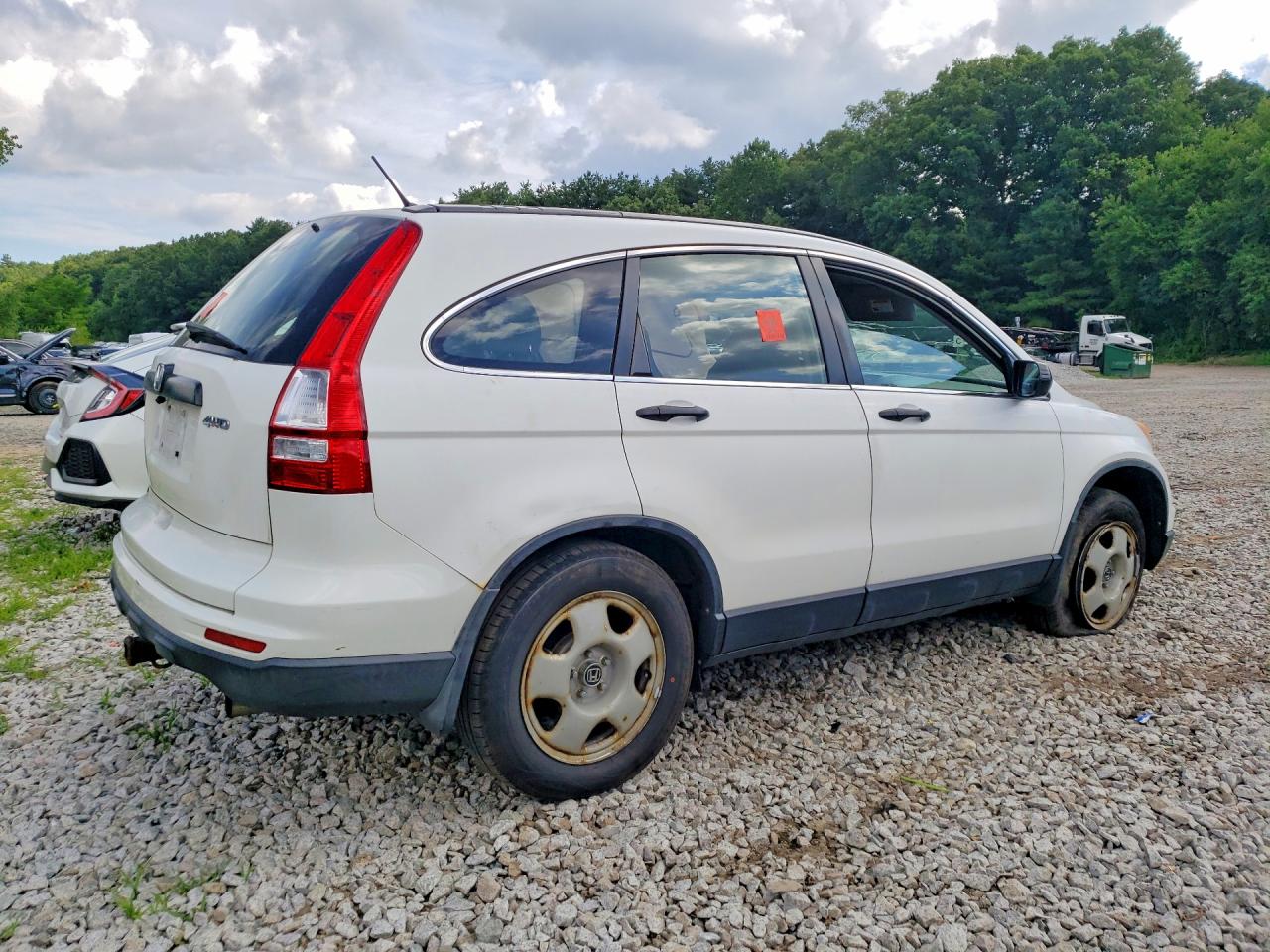 2011 Honda Cr-v Lx White vin: JHLRE4H30BC020493