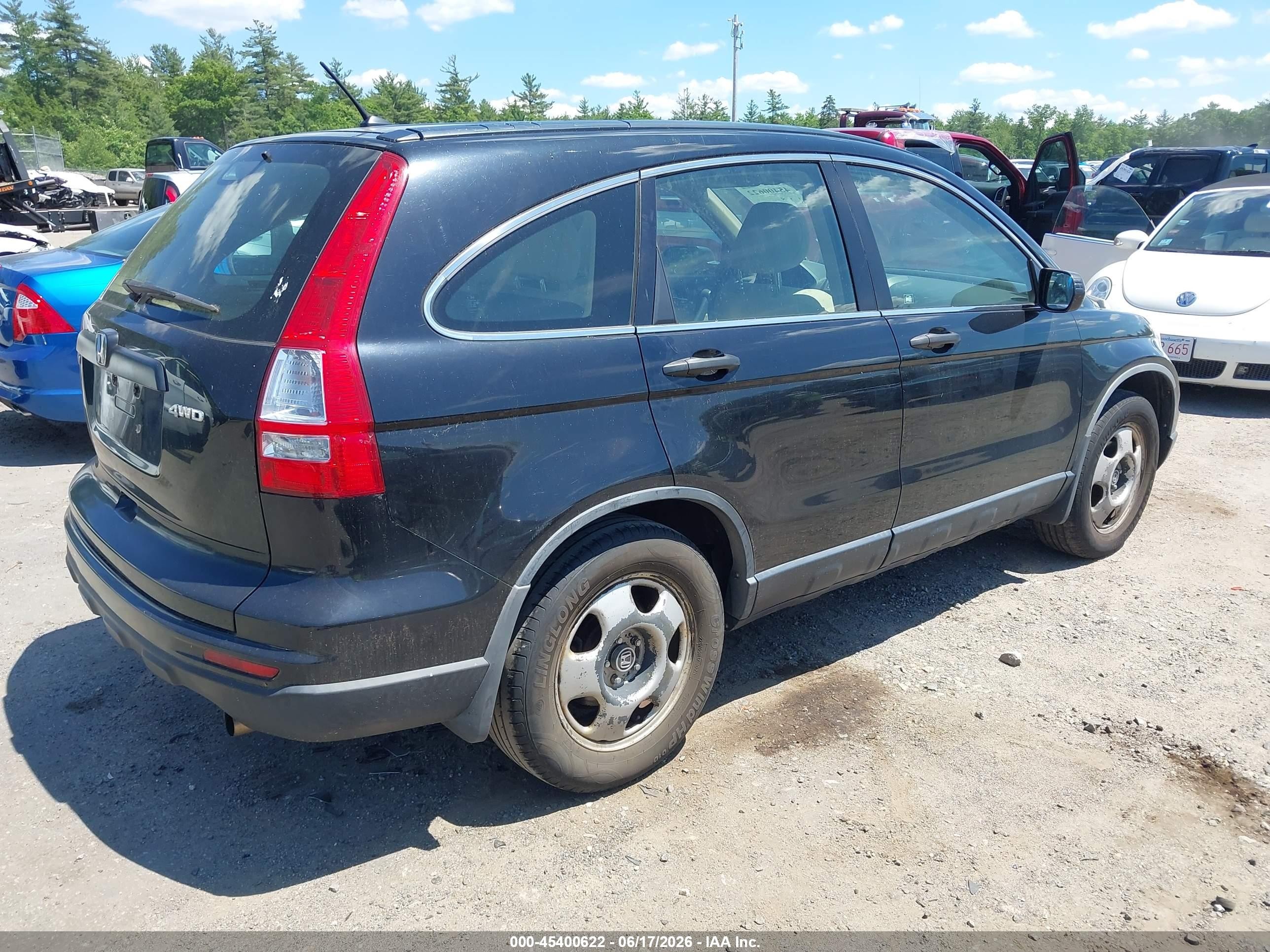 2010 Honda Cr-v Lx Black vin: JHLRE4H34AC003372