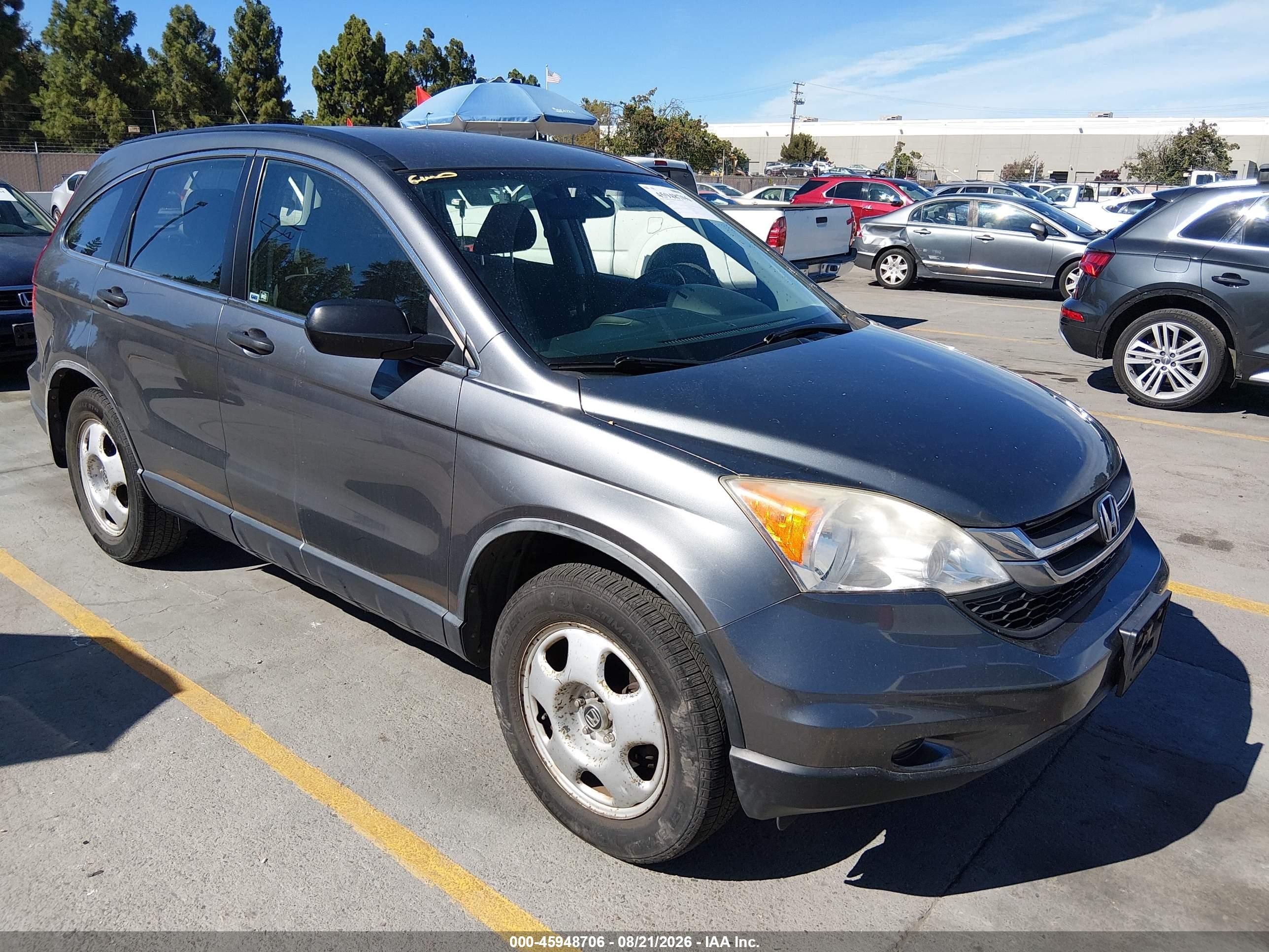 2011 Honda Cr-v Lx Gray vin: JHLRE4H35BC011949