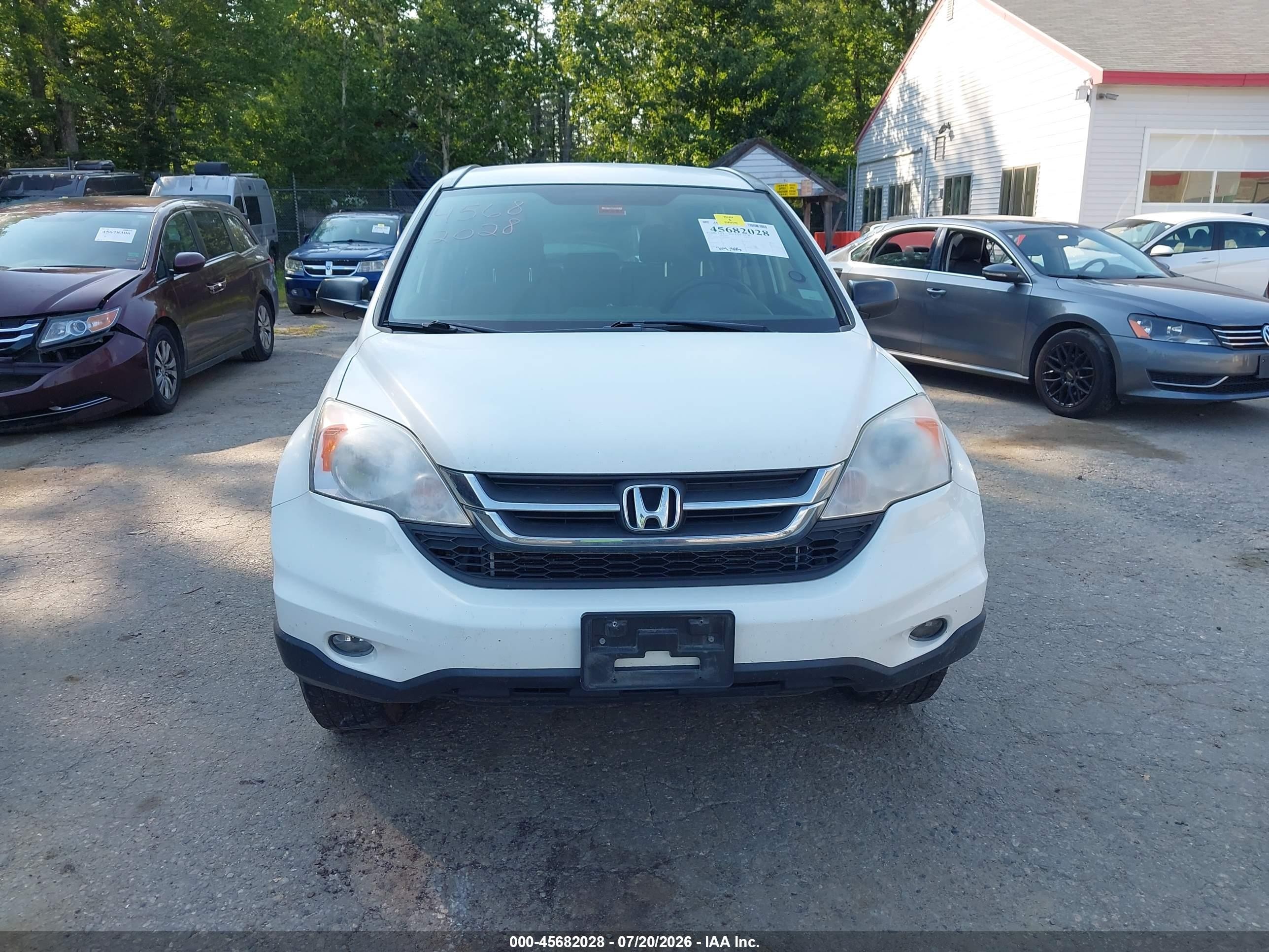 2011 Honda Cr-v Lx White vin: JHLRE4H35BC019839