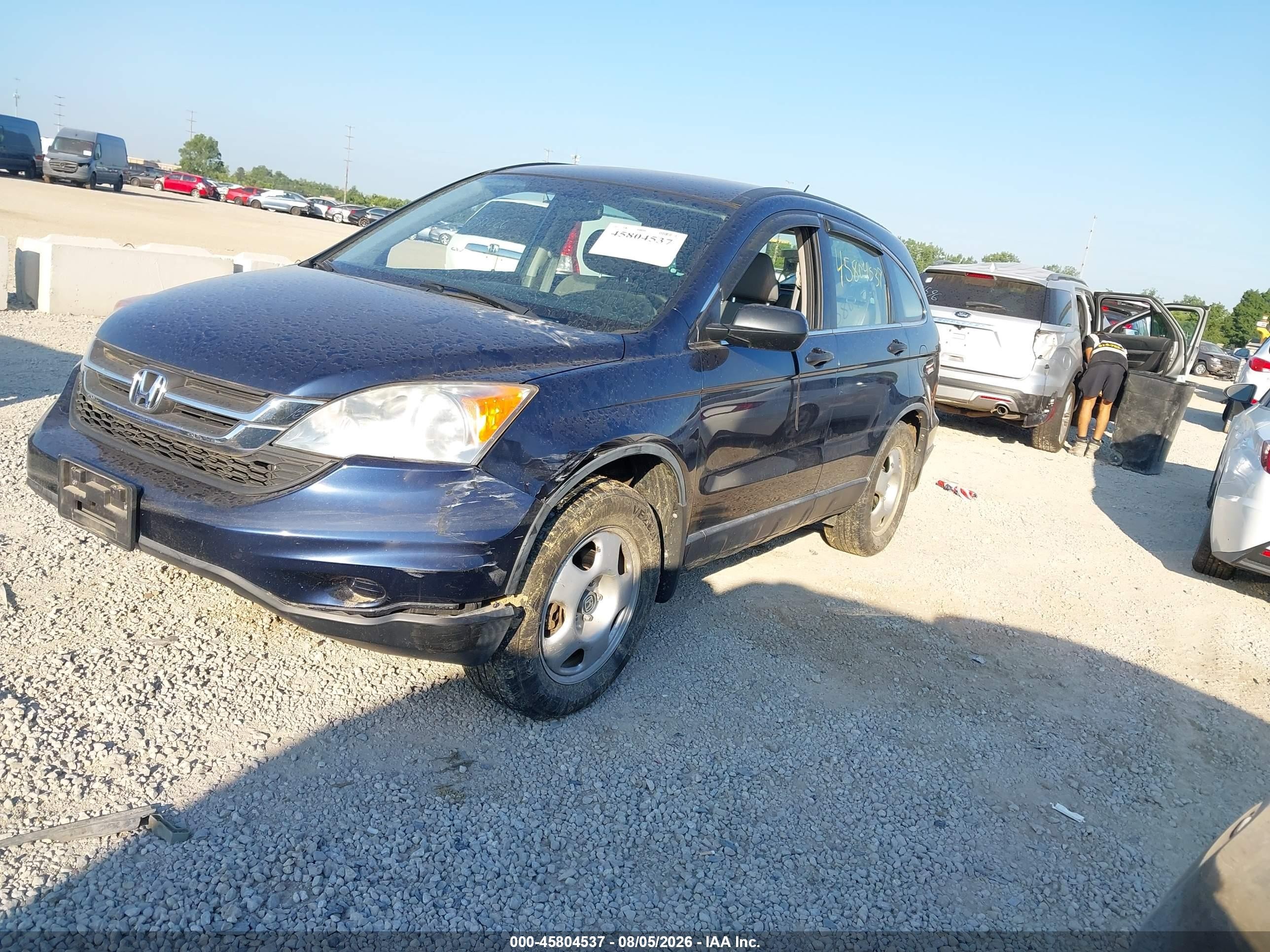 2011 Honda Cr-v Lx Blue vin: JHLRE4H36BC020885