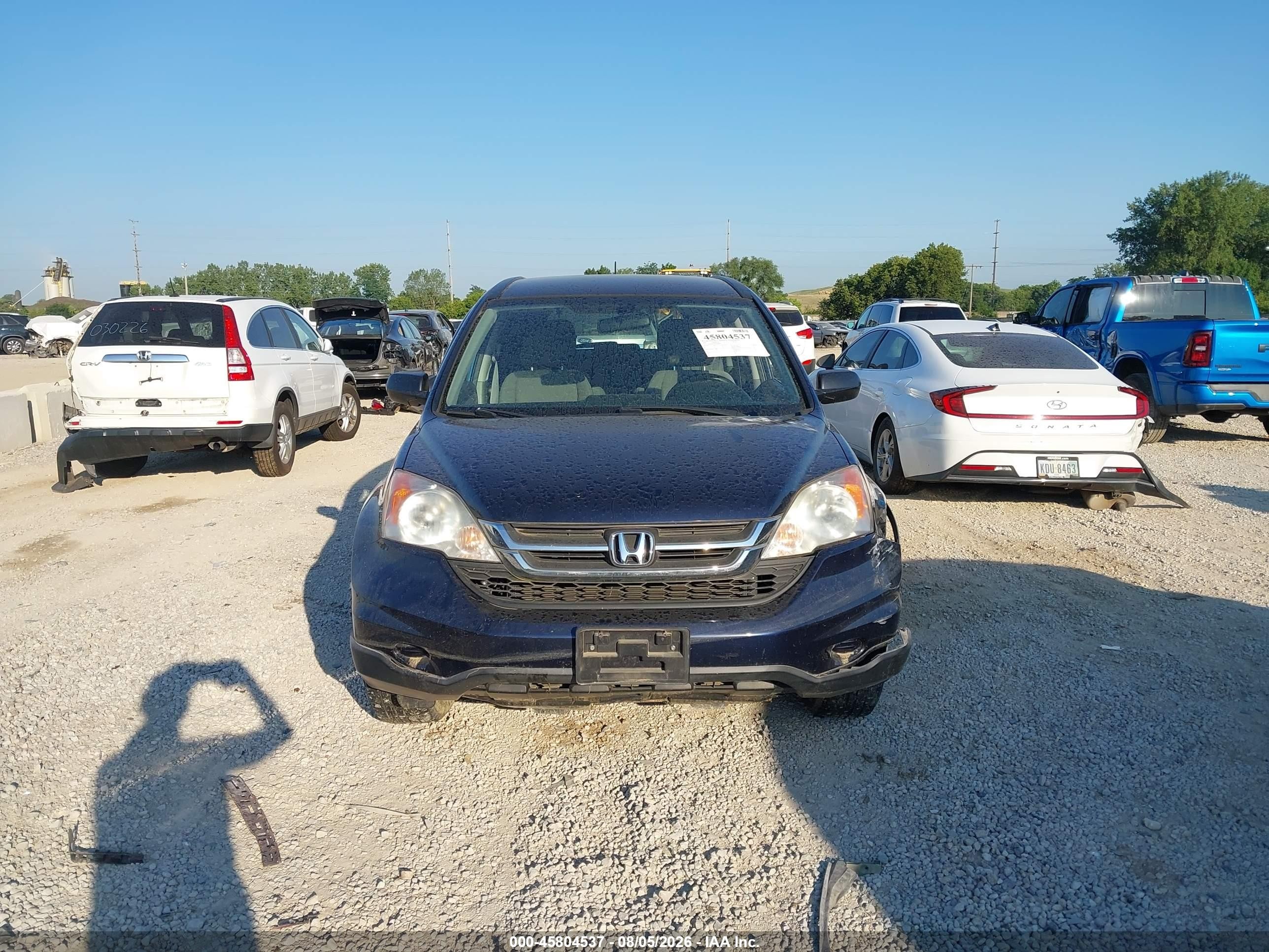 2011 Honda Cr-v Lx Blue vin: JHLRE4H36BC020885