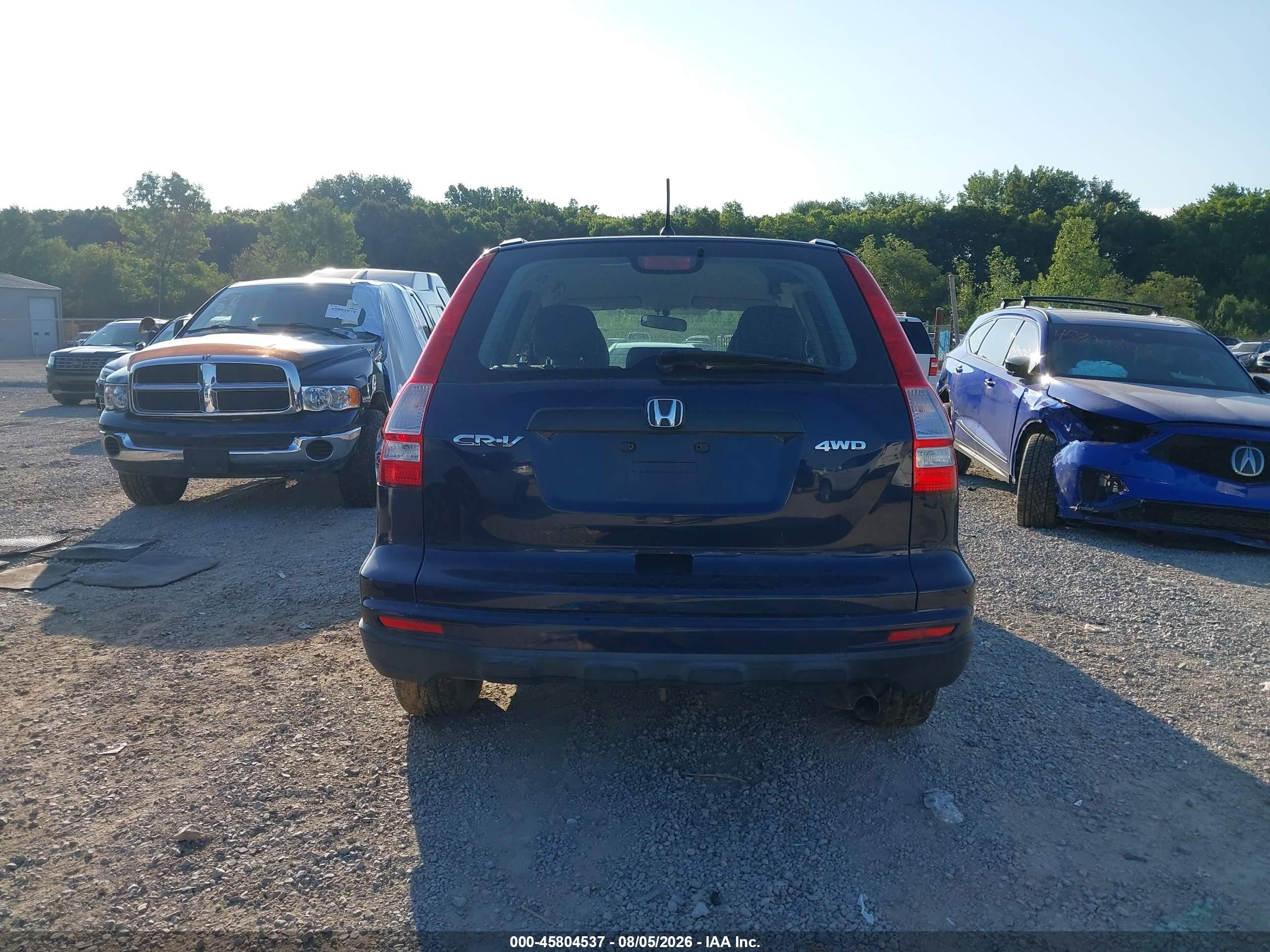 2011 Honda Cr-v Lx Blue vin: JHLRE4H36BC020885