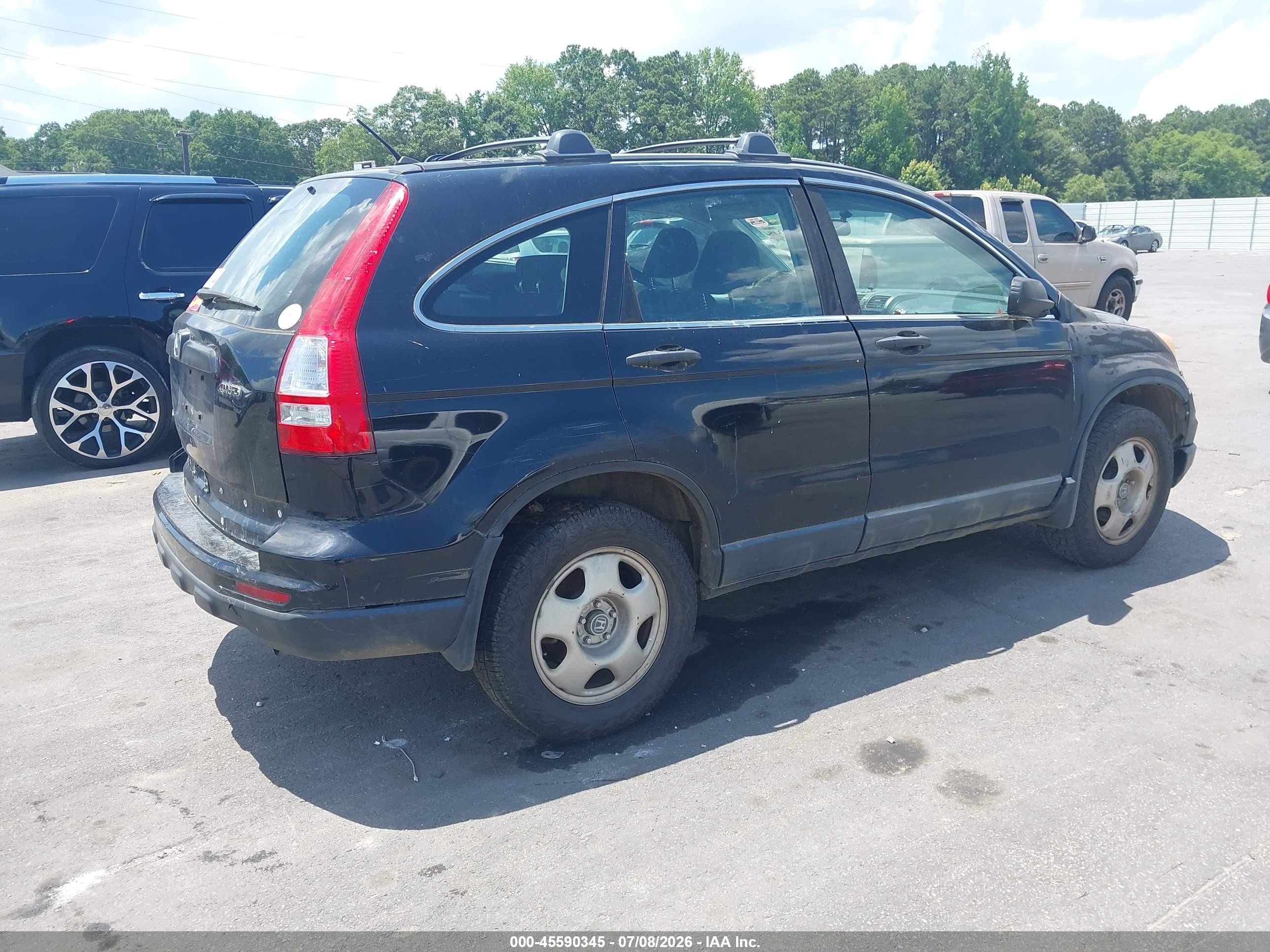 2011 Honda Cr-v Lx Black vin: JHLRE4H38BC030236