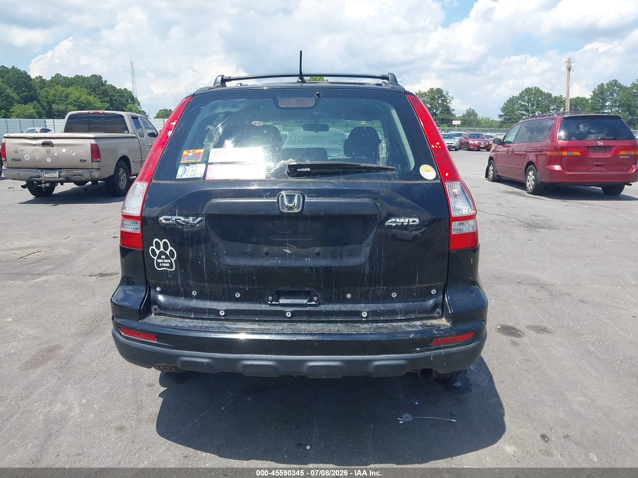 2011 Honda Cr-v Lx Black vin: JHLRE4H38BC030236
