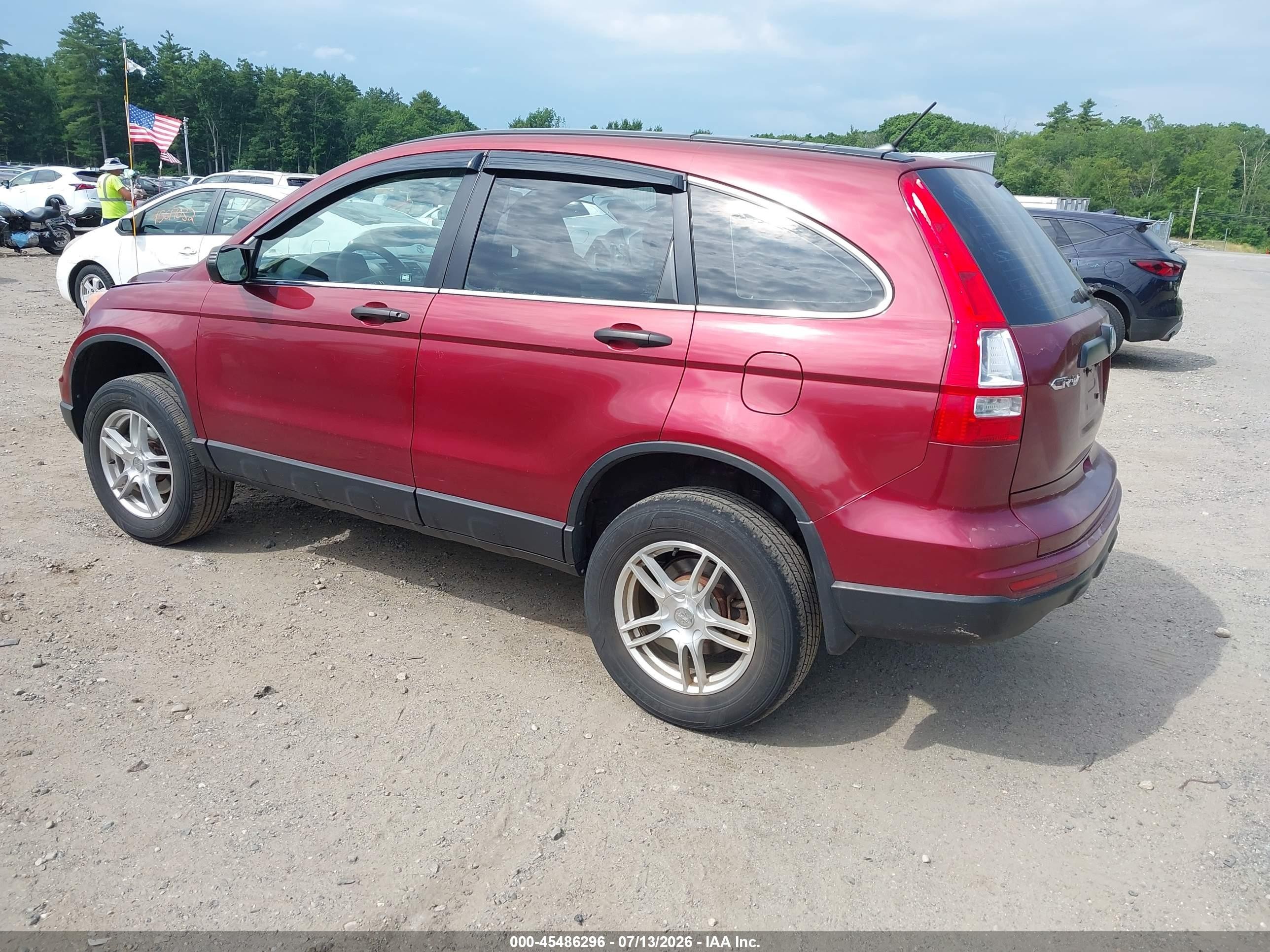 2010 Honda Cr-v Lx Maroon vin: JHLRE4H39AC003402