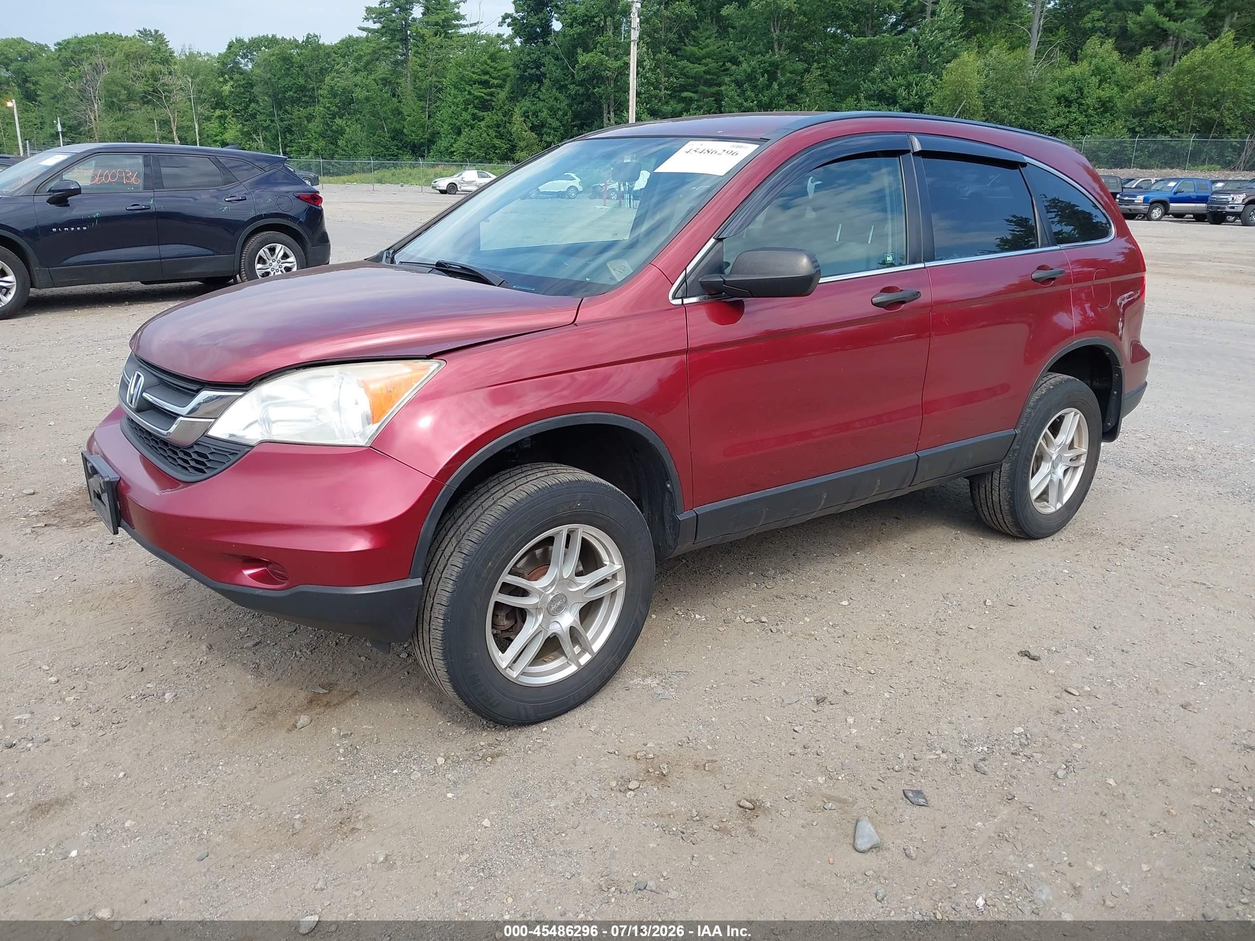 2010 Honda Cr-v Lx Maroon vin: JHLRE4H39AC003402