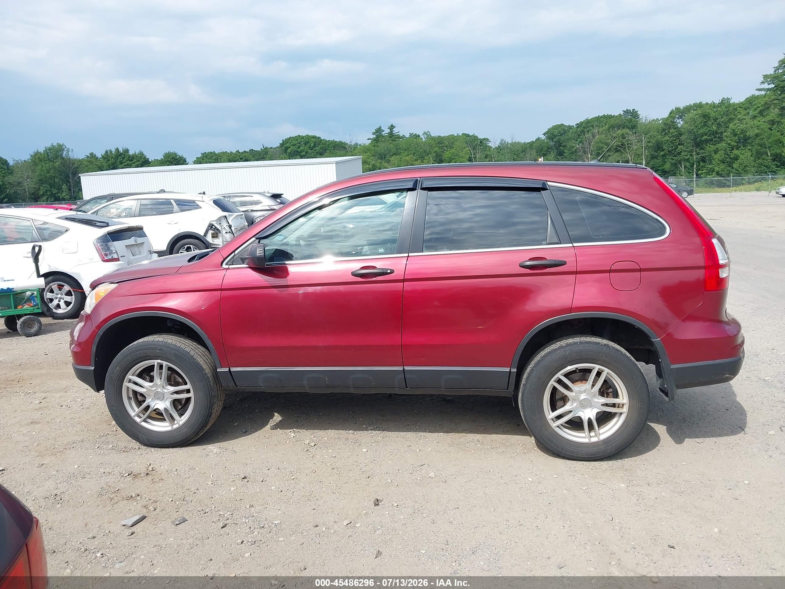 2010 Honda Cr-v Lx Maroon vin: JHLRE4H39AC003402