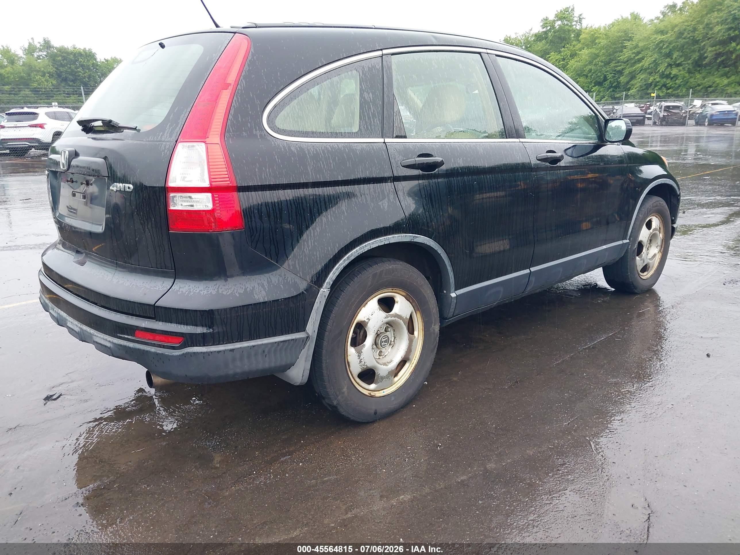 2010 Honda Cr-v Lx Black vin: JHLRE4H39AC014786