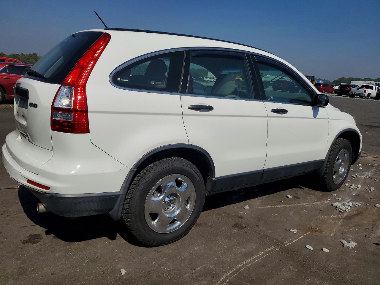 2011 Honda Cr-v Lx White vin: JHLRE4H3XBC020226