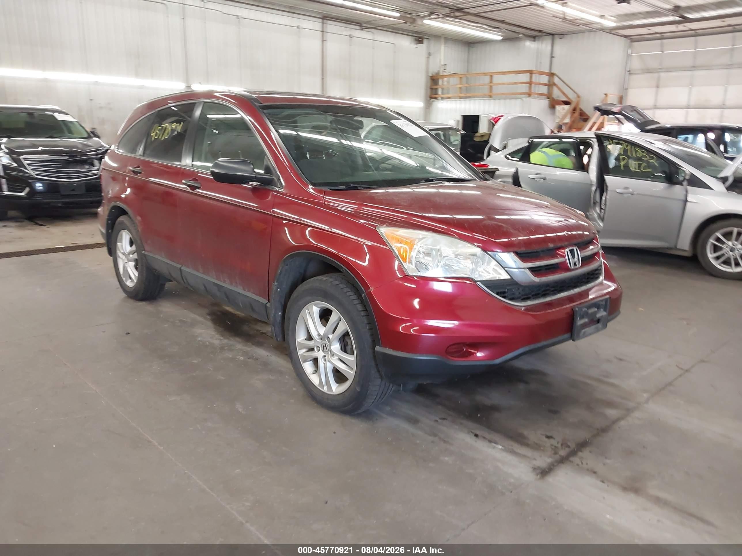 2010 Honda Cr-v Ex Red vin: JHLRE4H50AC003029