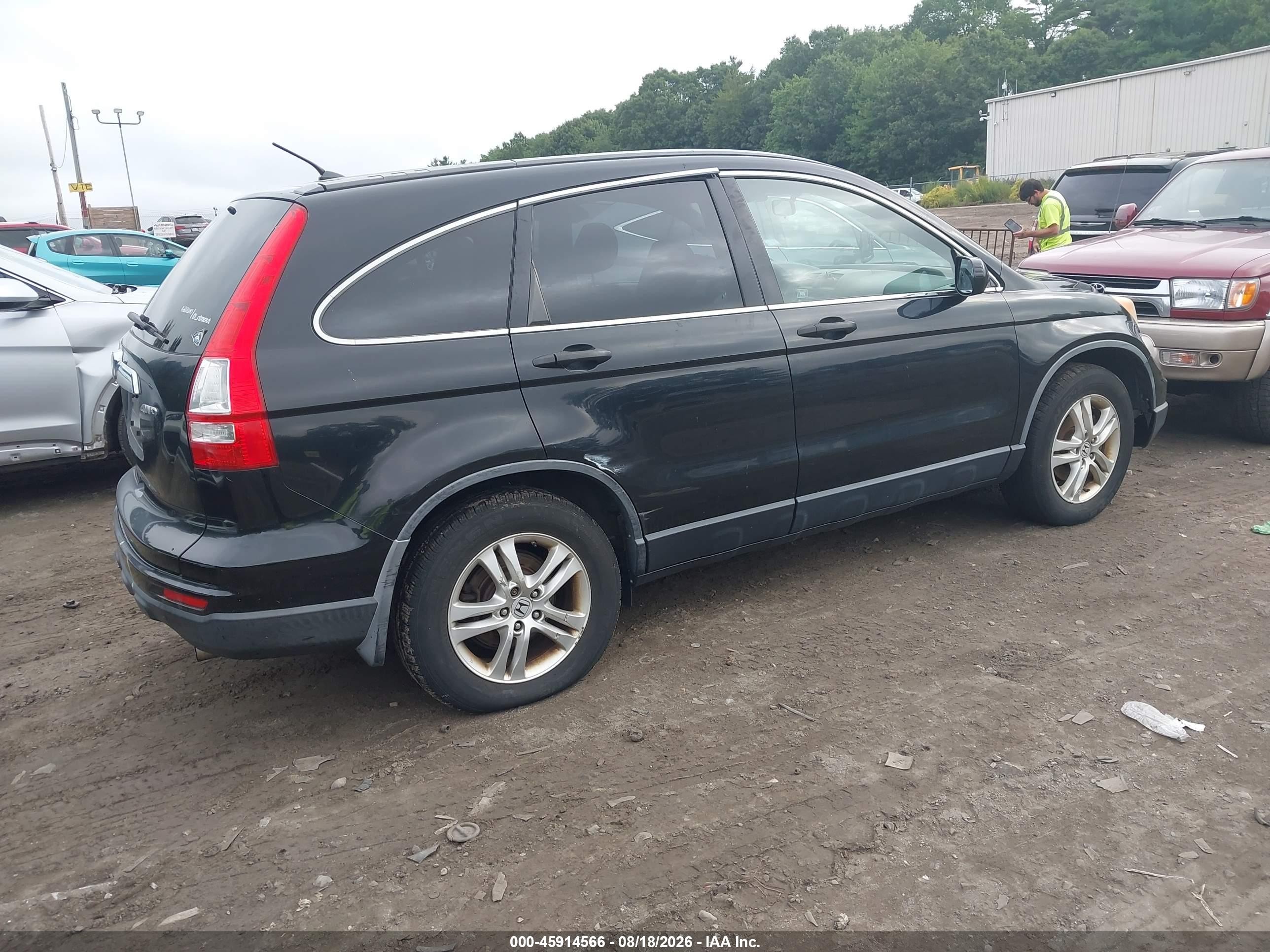 2010 Honda Cr-v Ex Black vin: JHLRE4H50AC004777