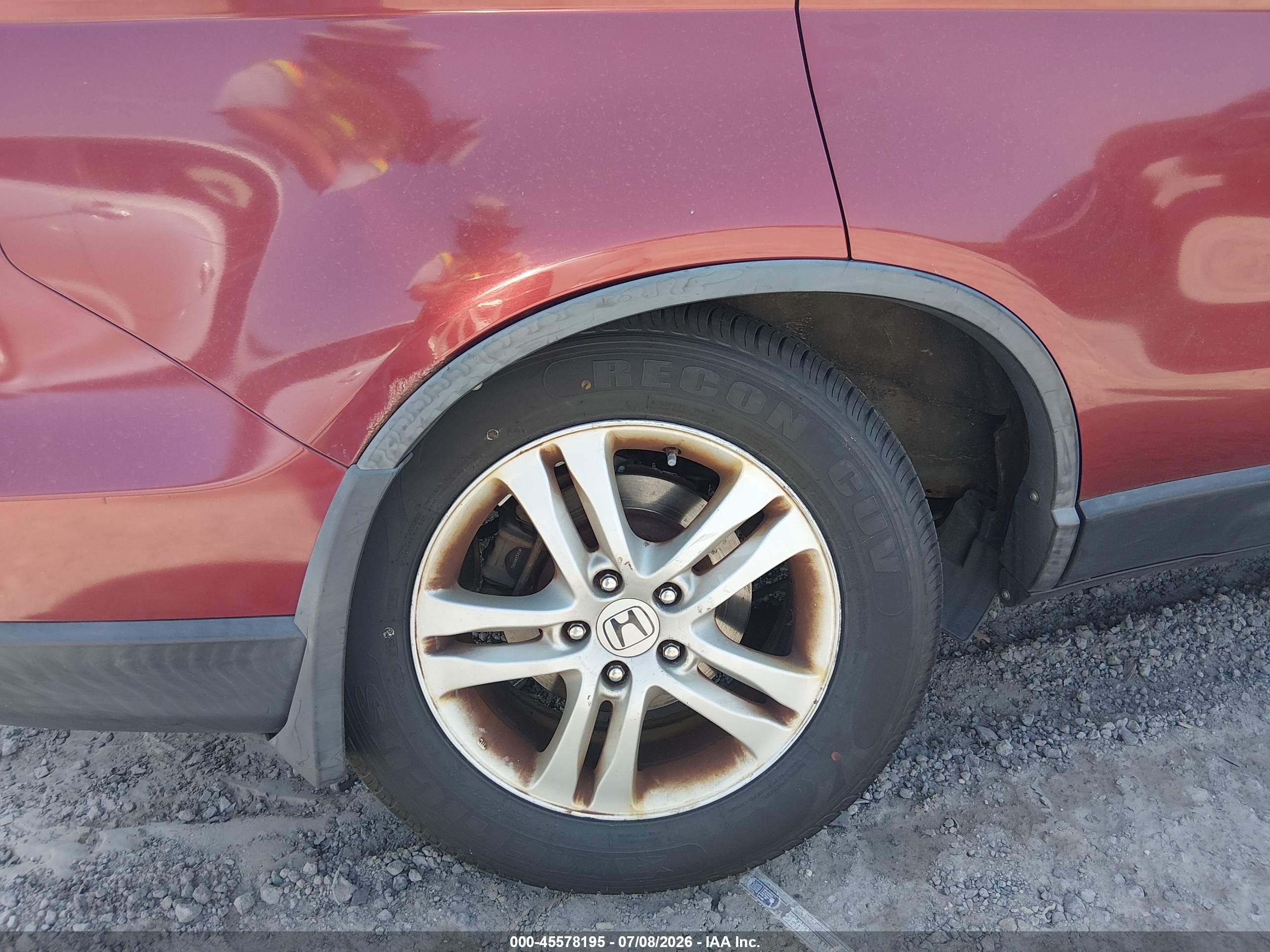 2010 Honda Cr-v Ex Red vin: JHLRE4H50AC011793
