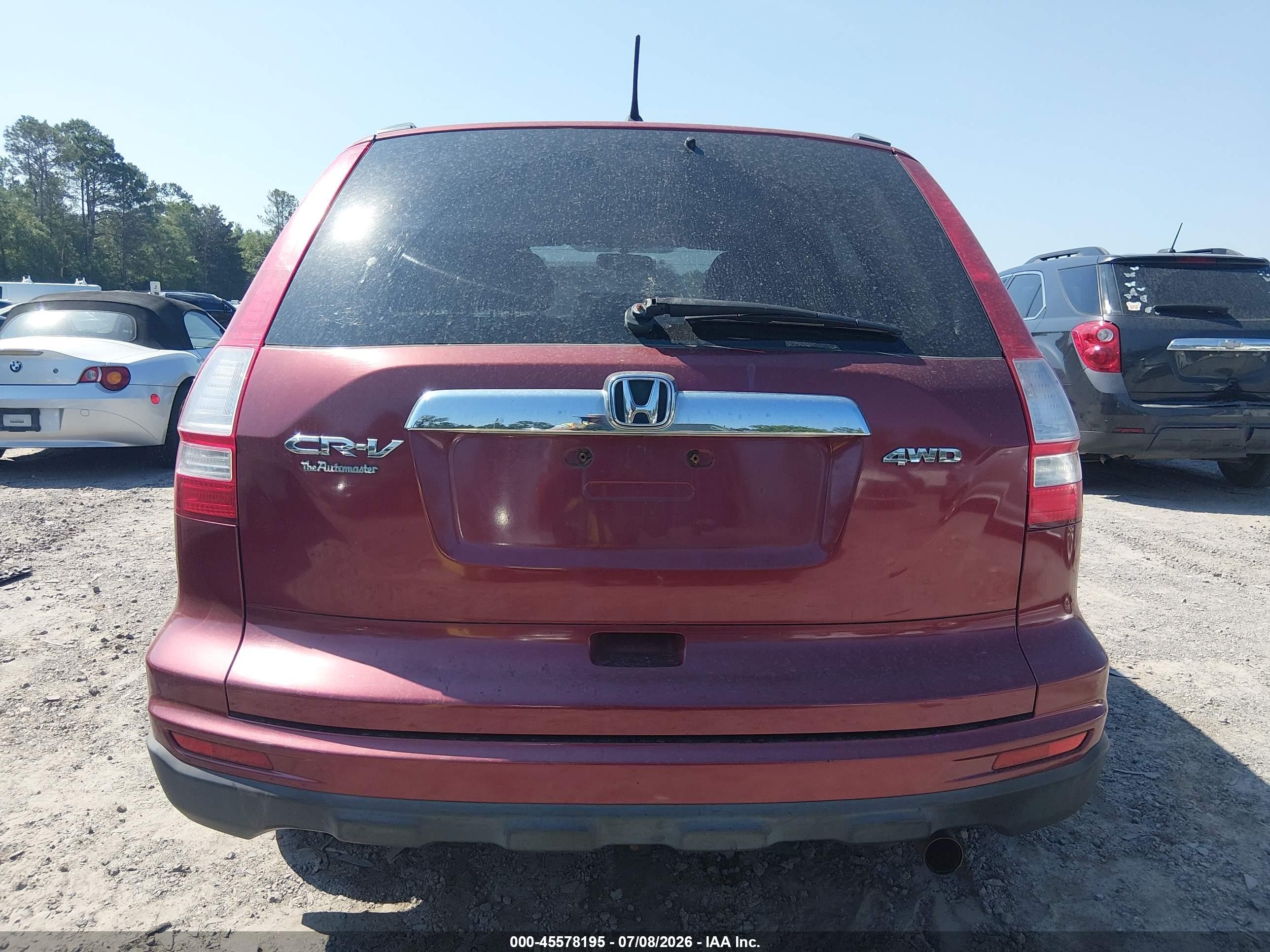 2010 Honda Cr-v Ex Red vin: JHLRE4H50AC011793