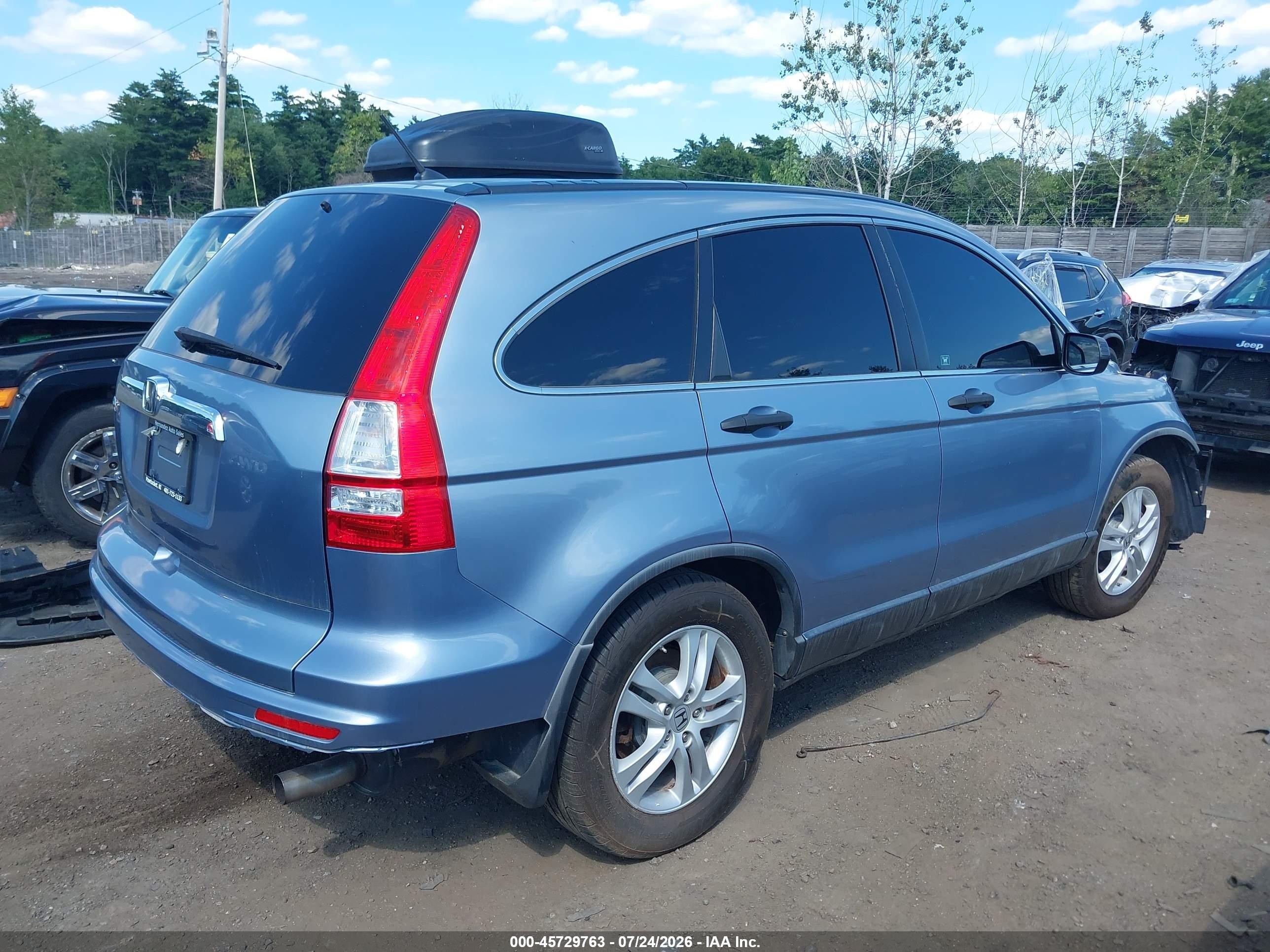 2010 Honda Cr-v Ex Light Blue vin: JHLRE4H52AC001900