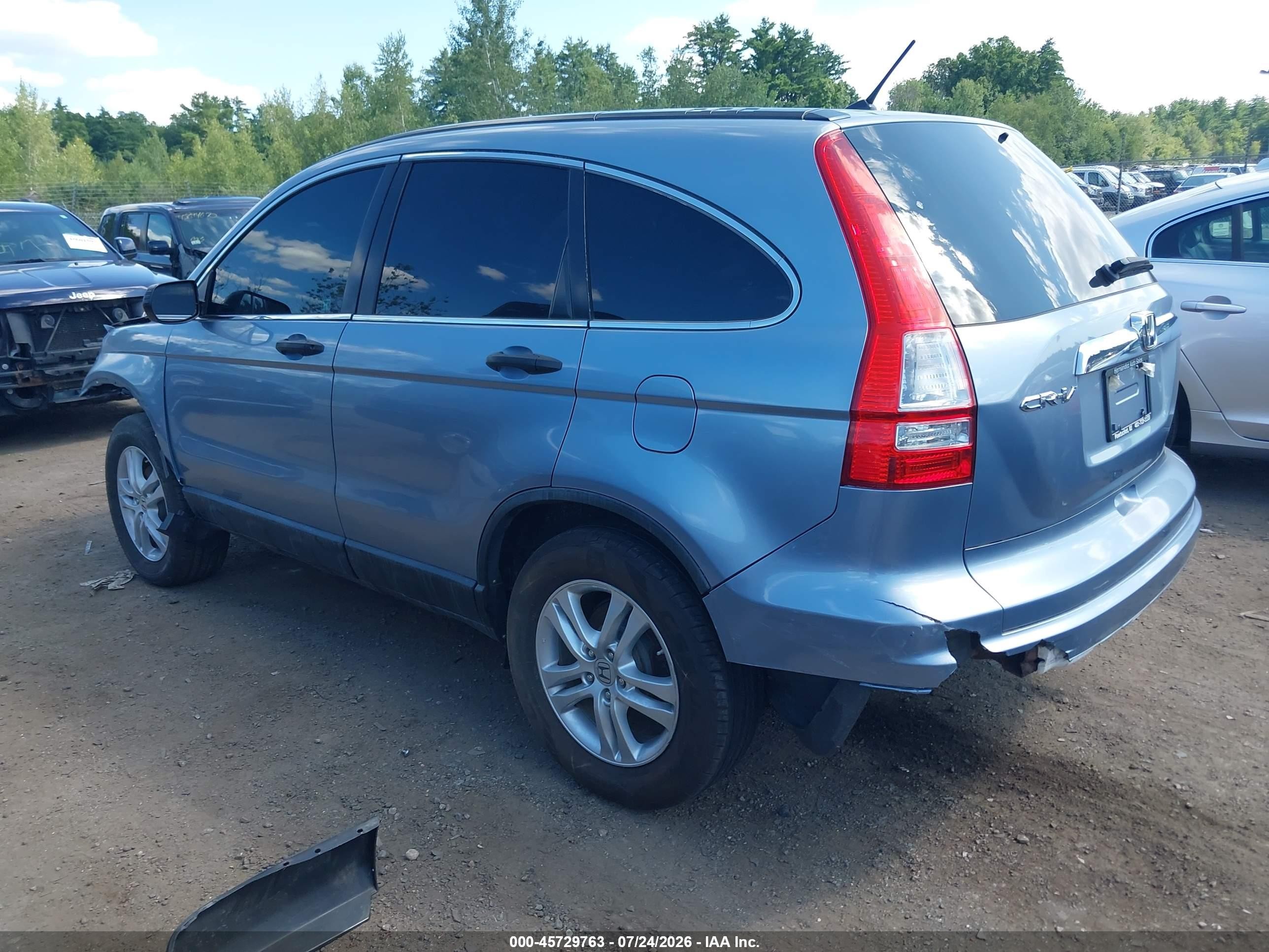 2010 Honda Cr-v Ex Light Blue vin: JHLRE4H52AC001900