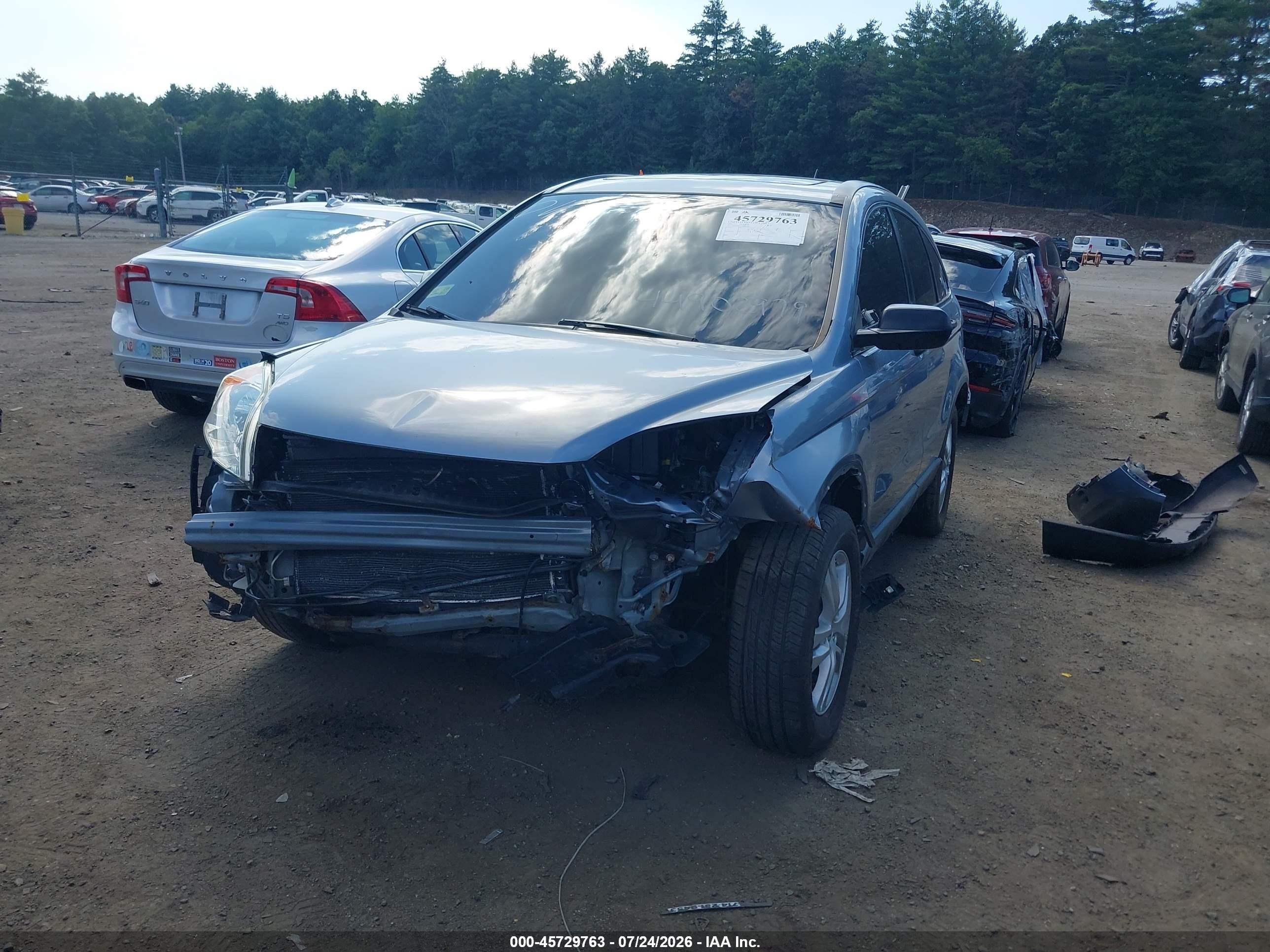 2010 Honda Cr-v Ex Light Blue vin: JHLRE4H52AC001900