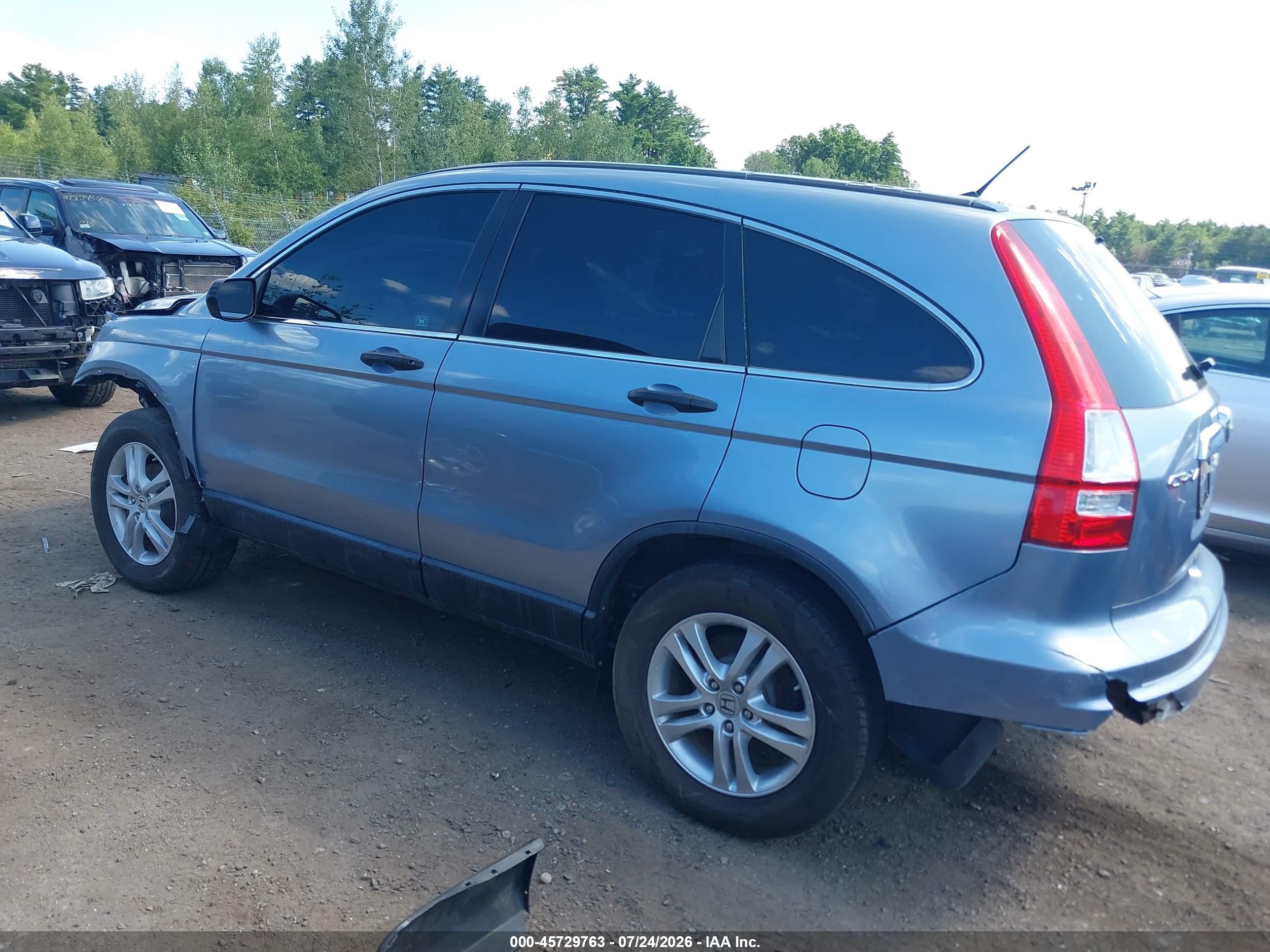 2010 Honda Cr-v Ex Light Blue vin: JHLRE4H52AC001900