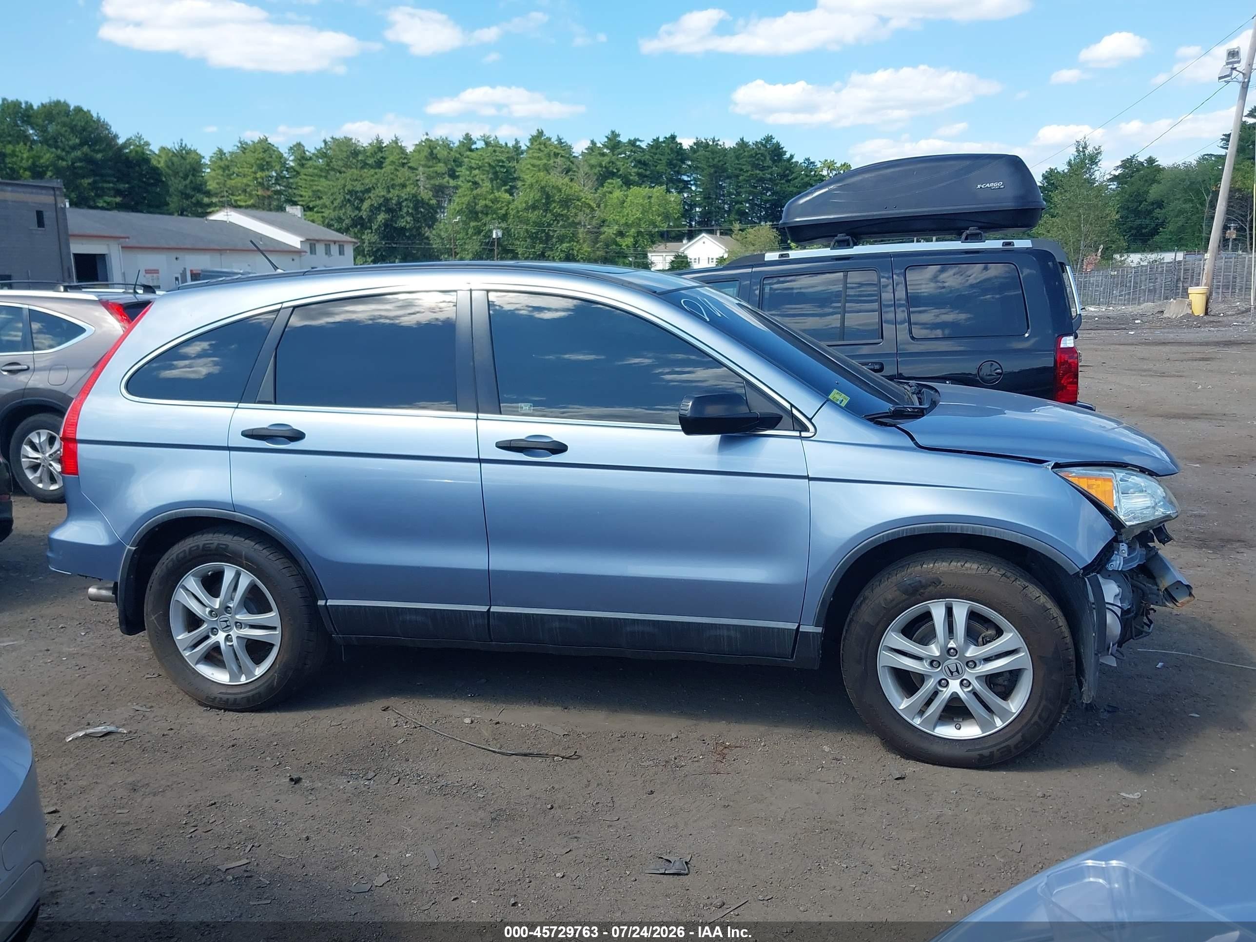 2010 Honda Cr-v Ex Light Blue vin: JHLRE4H52AC001900