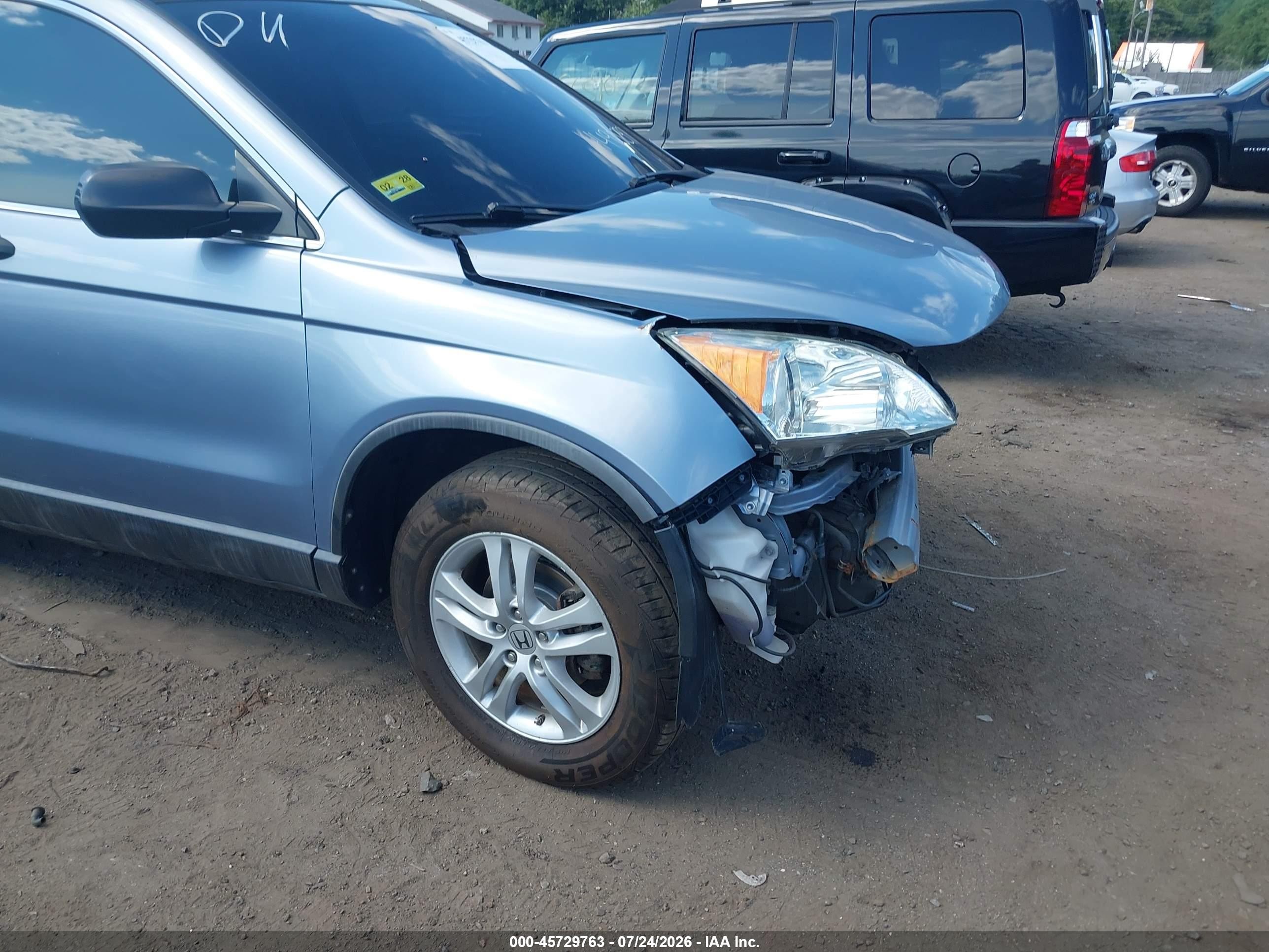 2010 Honda Cr-v Ex Light Blue vin: JHLRE4H52AC001900