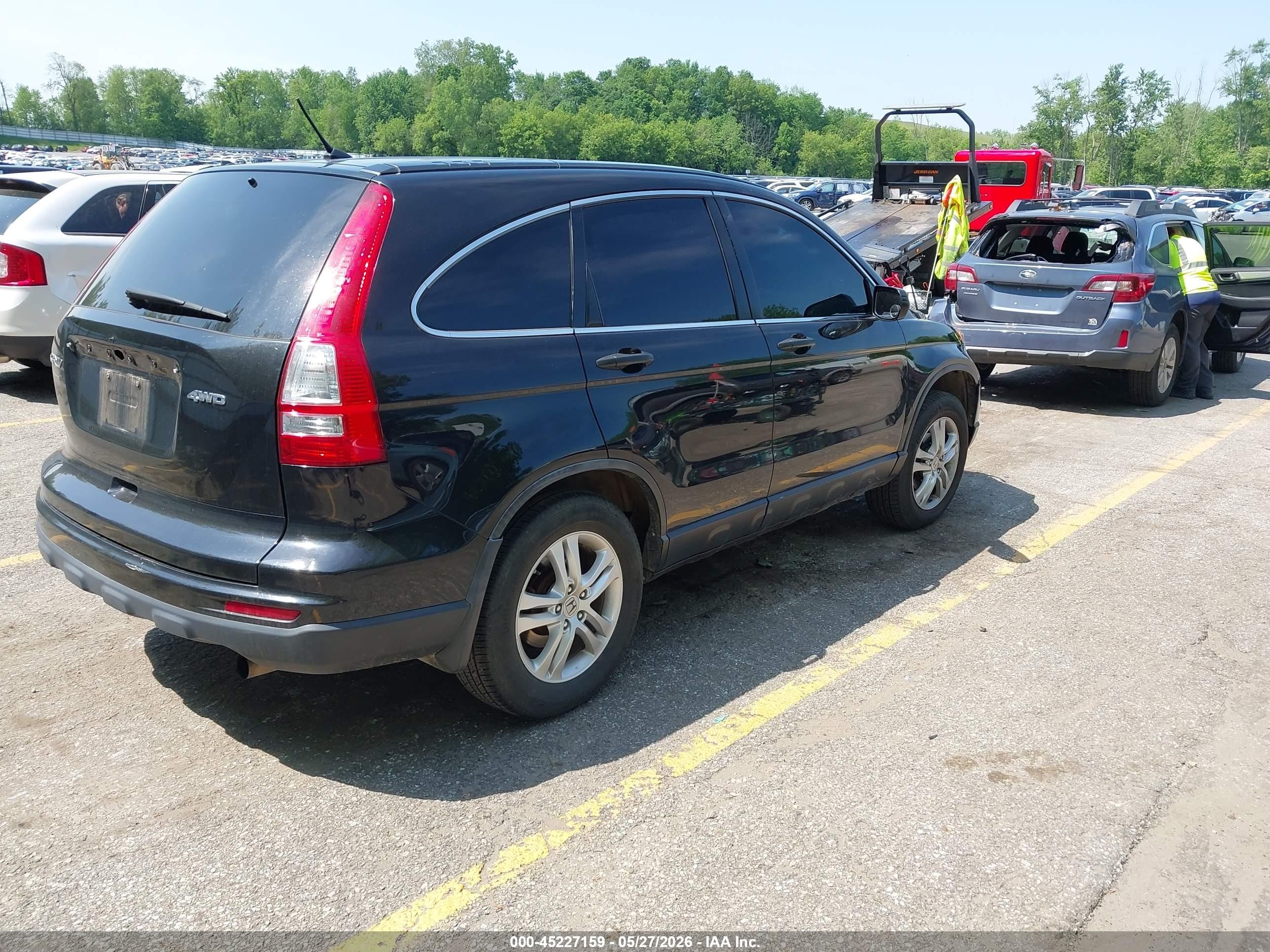 2010 Honda Cr-v Ex Black vin: JHLRE4H52AC004814