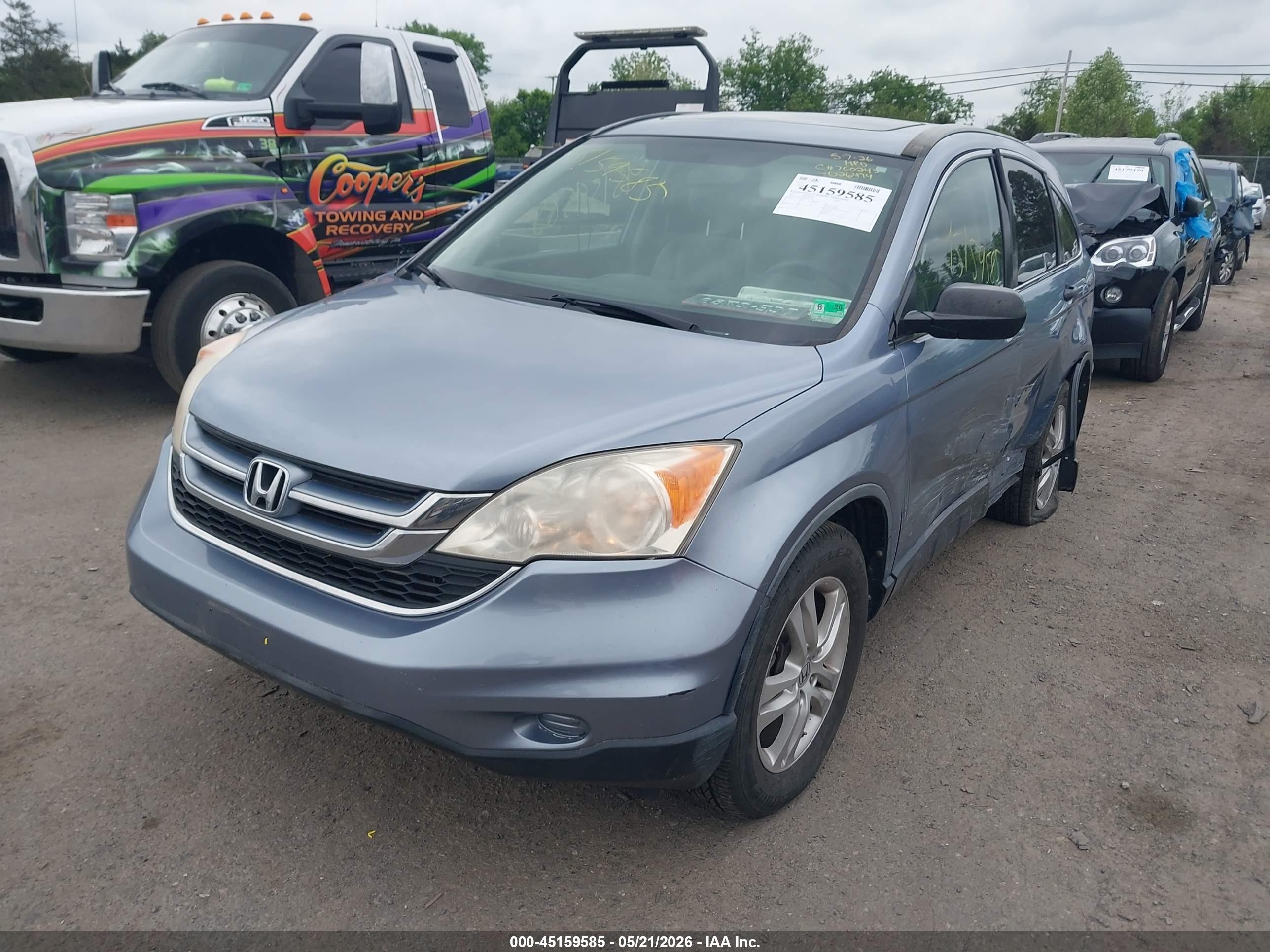 2011 Honda Cr-v Ex Blue vin: JHLRE4H52BC026474