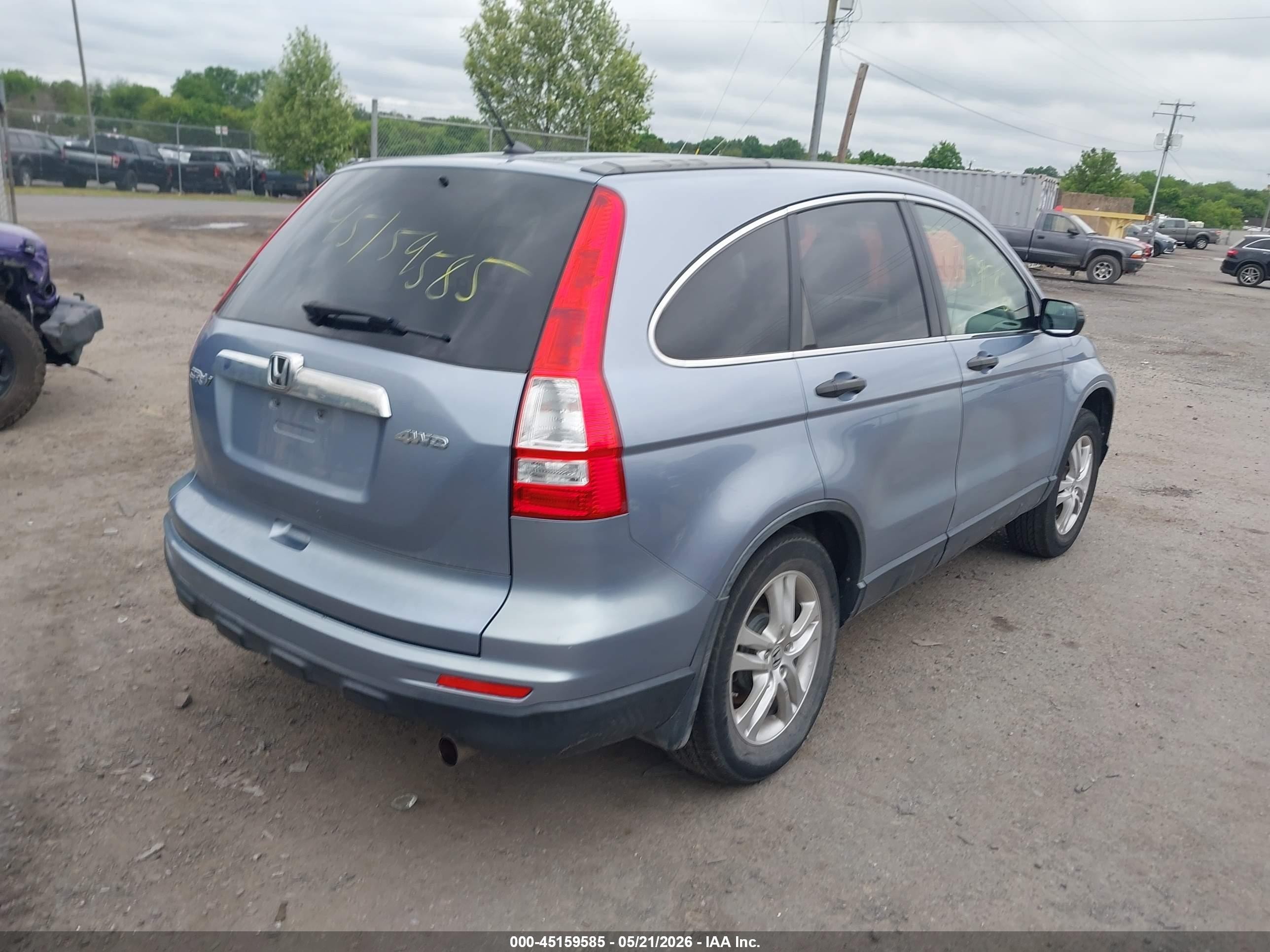 2011 Honda Cr-v Ex Blue vin: JHLRE4H52BC026474