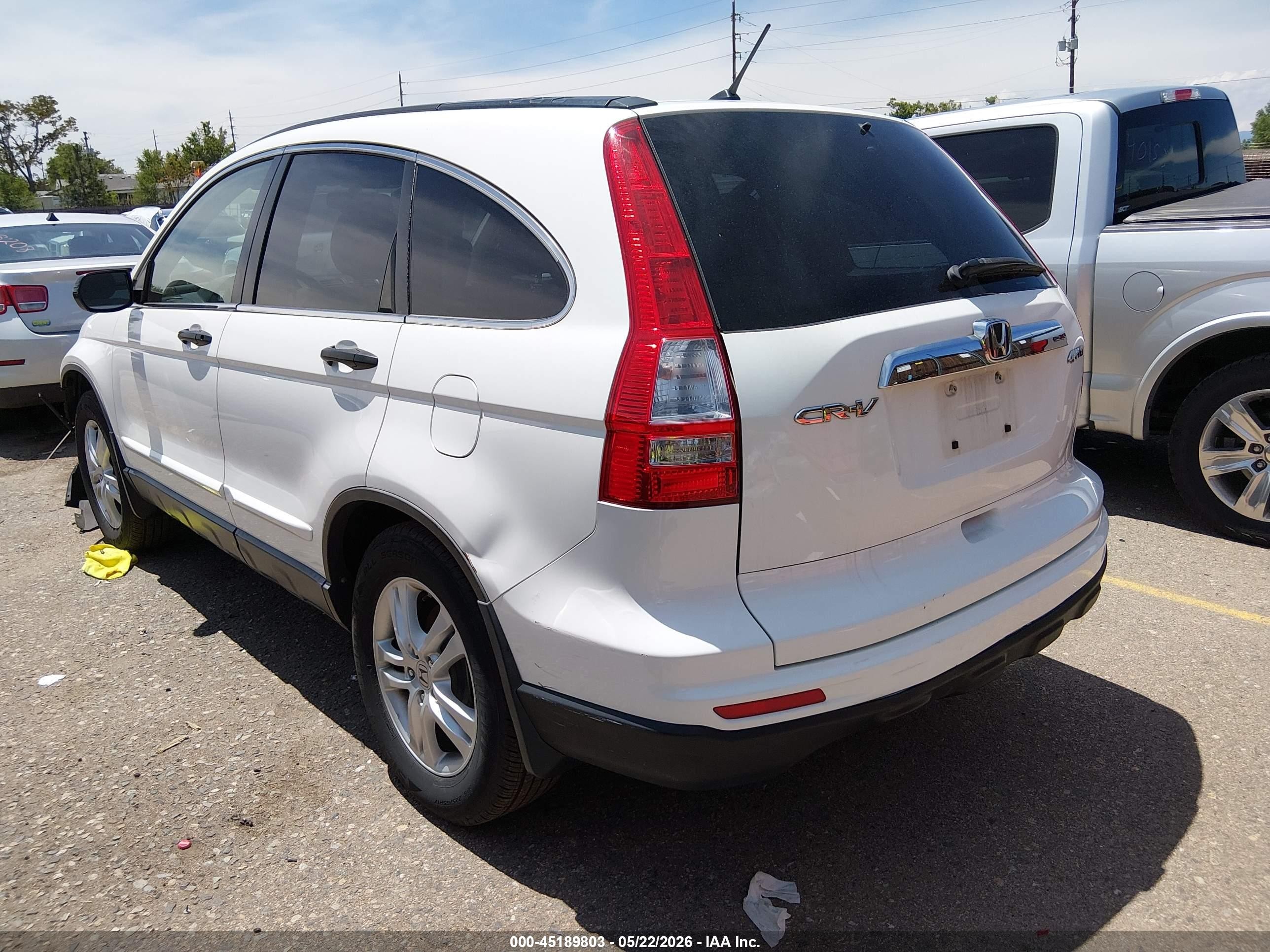 2010 Honda Cr-v Ex White vin: JHLRE4H53AC009567