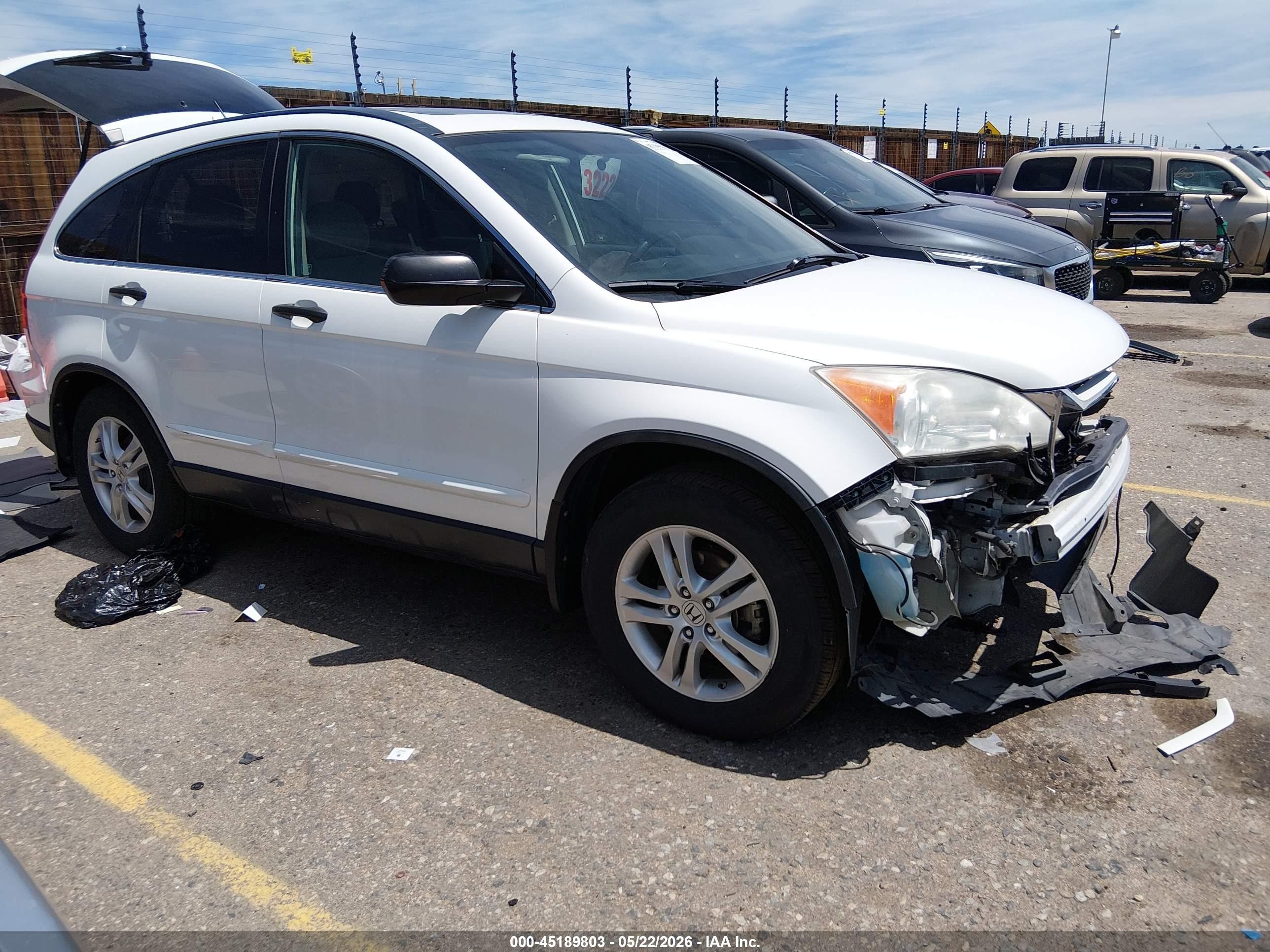 2010 Honda Cr-v Ex White vin: JHLRE4H53AC009567
