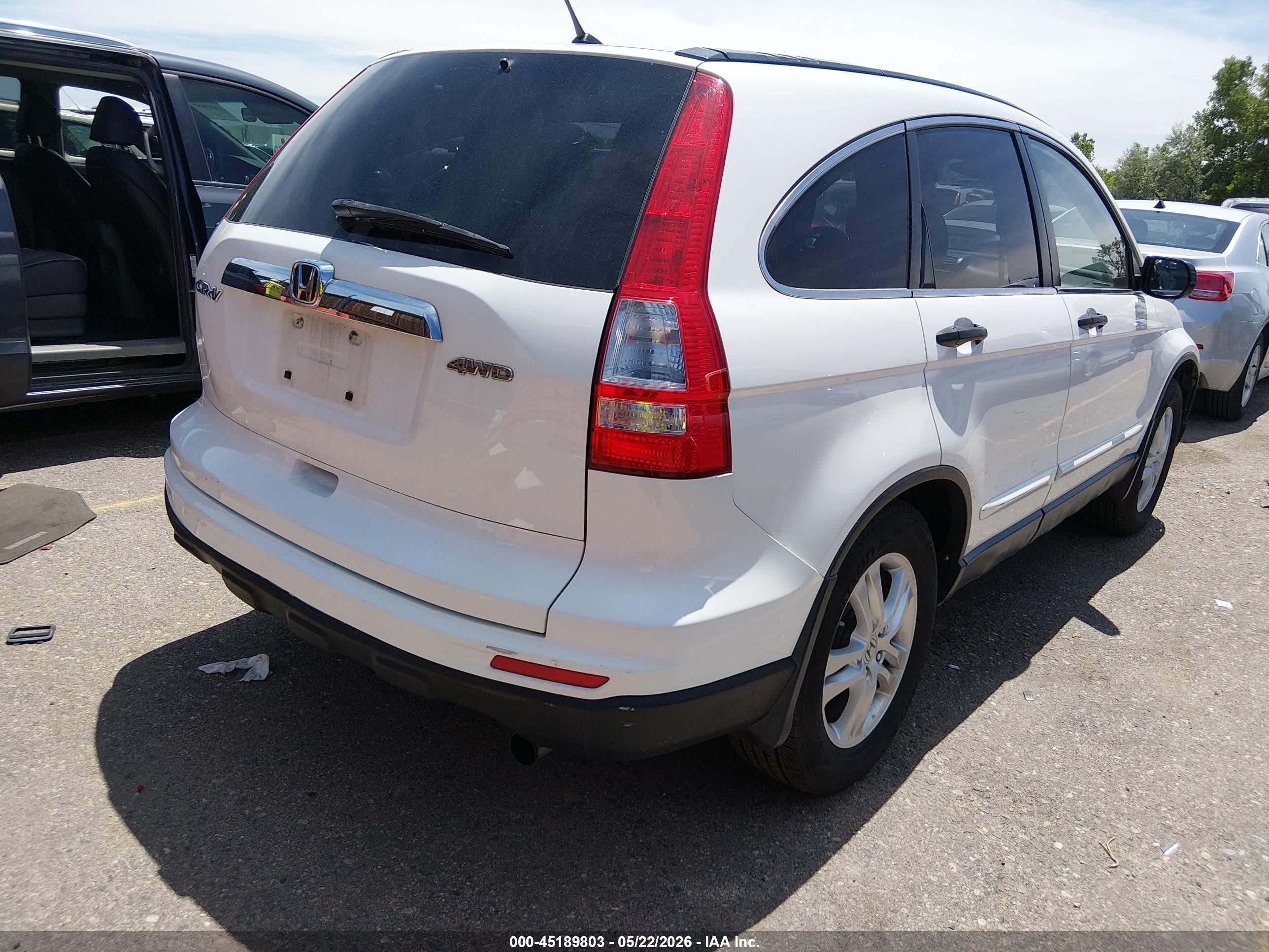 2010 Honda Cr-v Ex White vin: JHLRE4H53AC009567