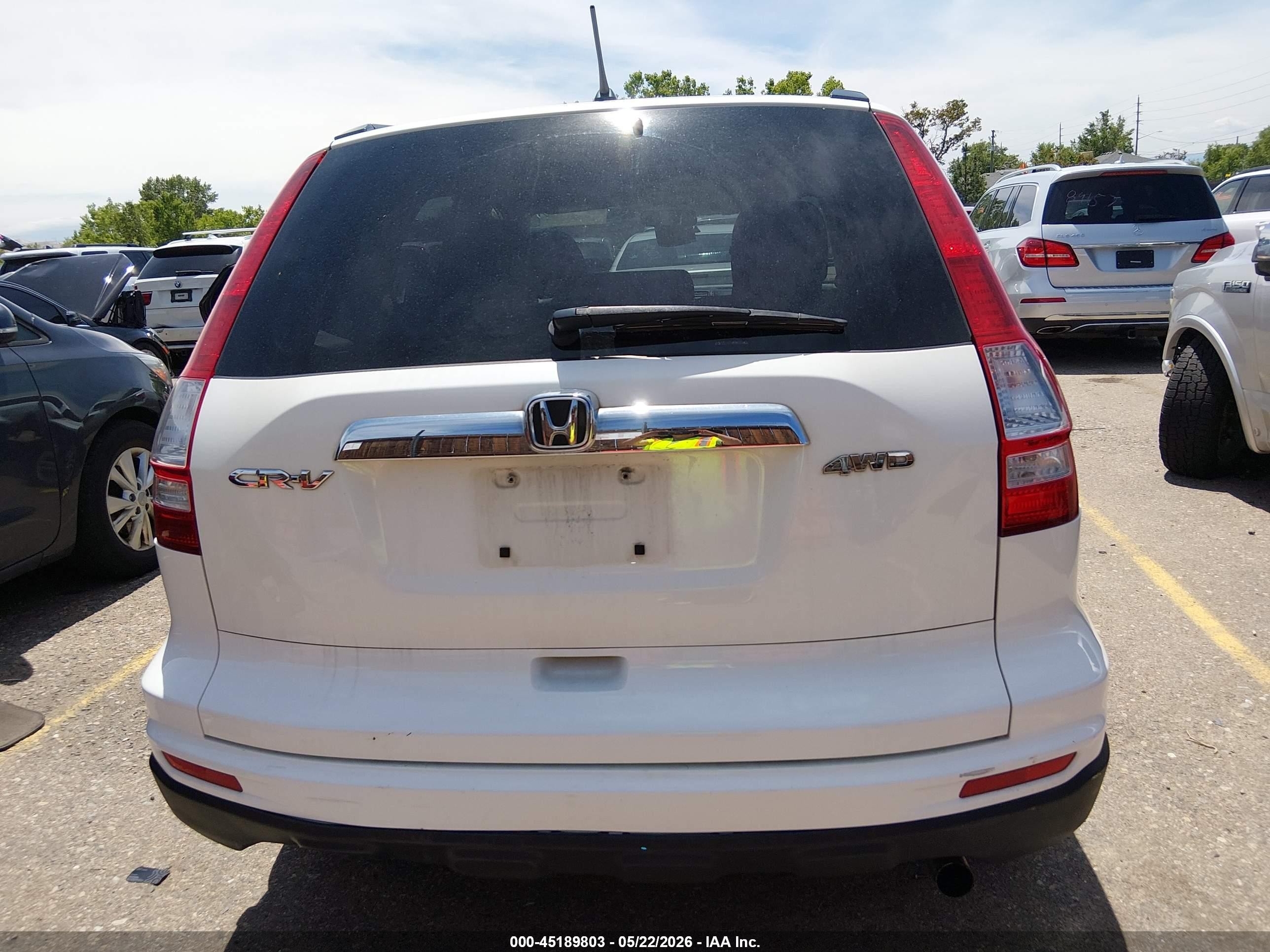 2010 Honda Cr-v Ex White vin: JHLRE4H53AC009567