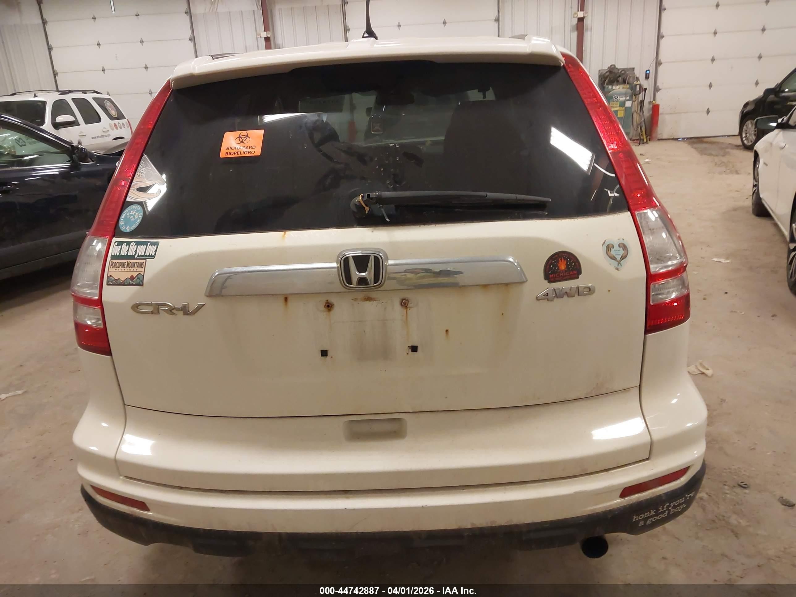 2010 Honda Cr-v Ex White vin: JHLRE4H56AC012155