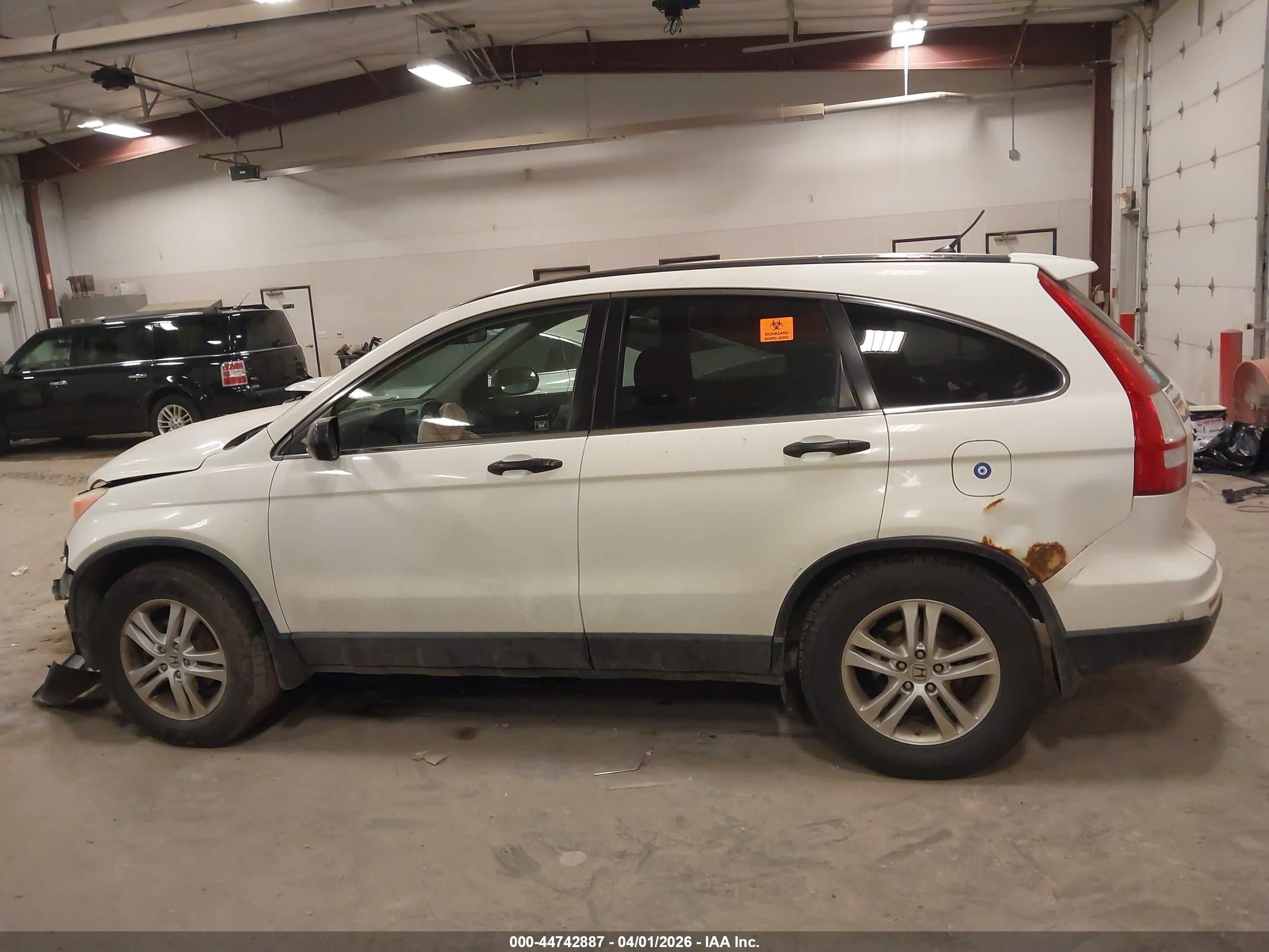 2010 Honda Cr-v Ex White vin: JHLRE4H56AC012155