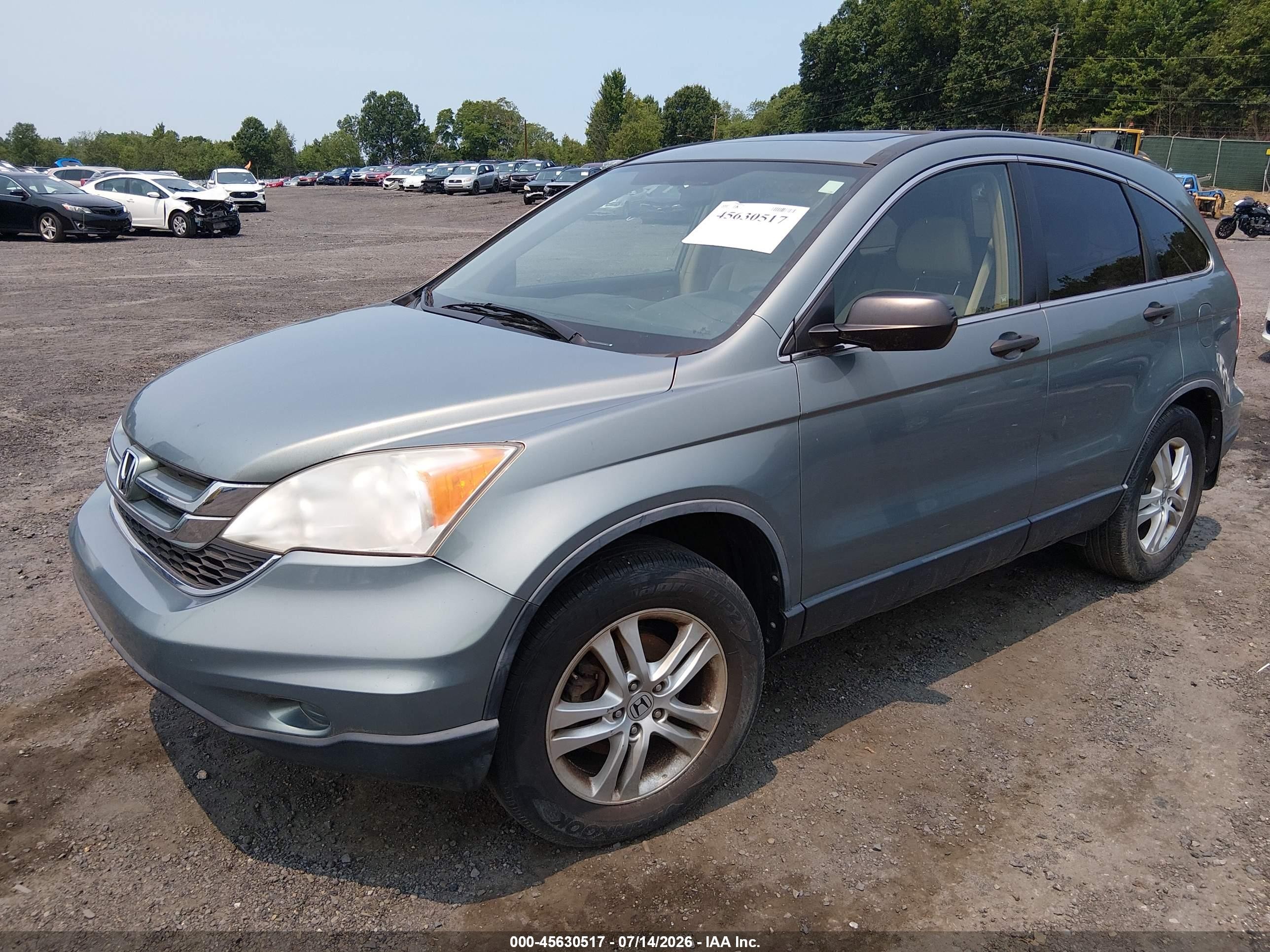 2011 Honda Cr-v Ex Green vin: JHLRE4H56BC004638