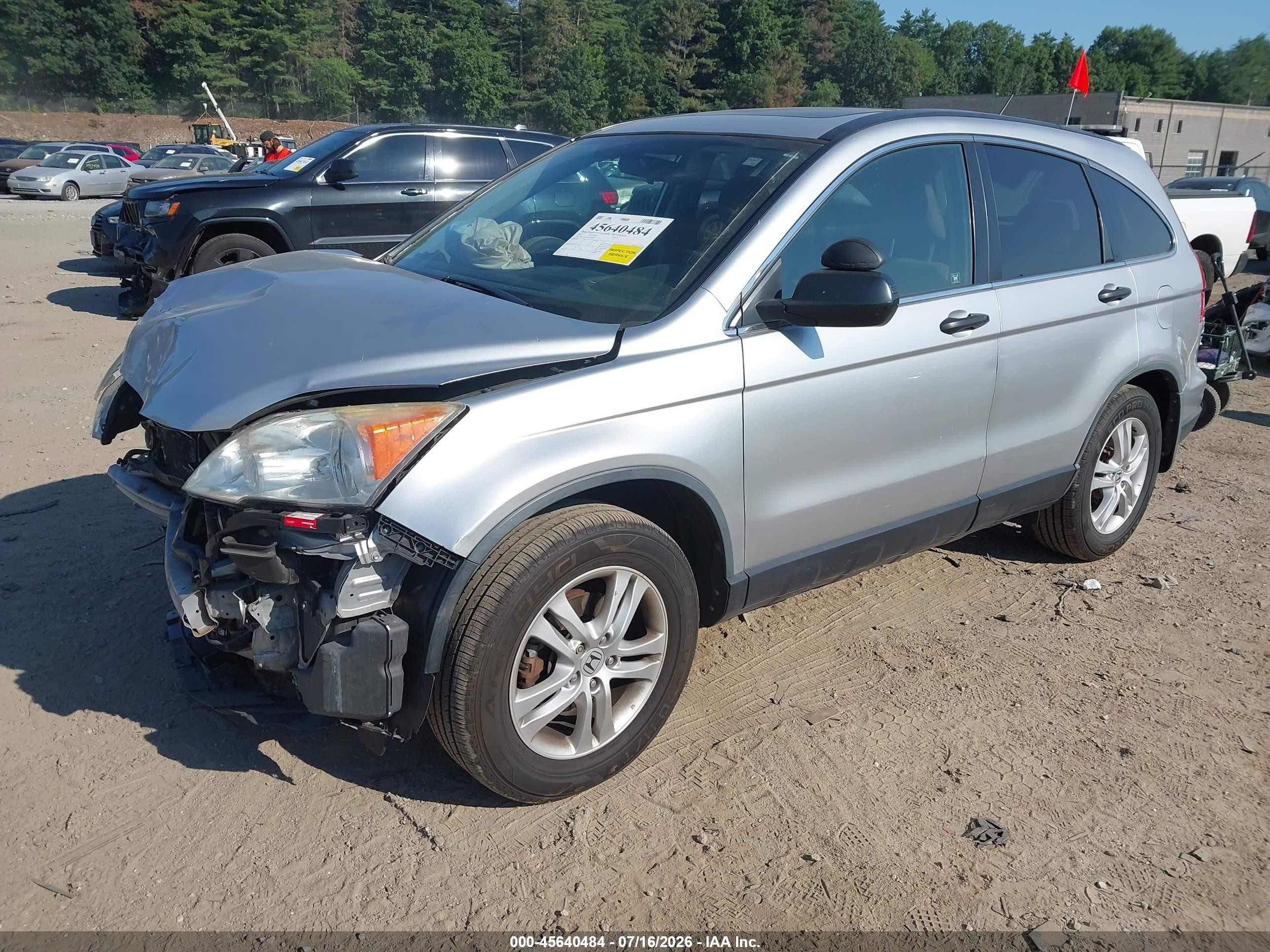 2011 Honda Cr-v Ex Silver vin: JHLRE4H57BC000887