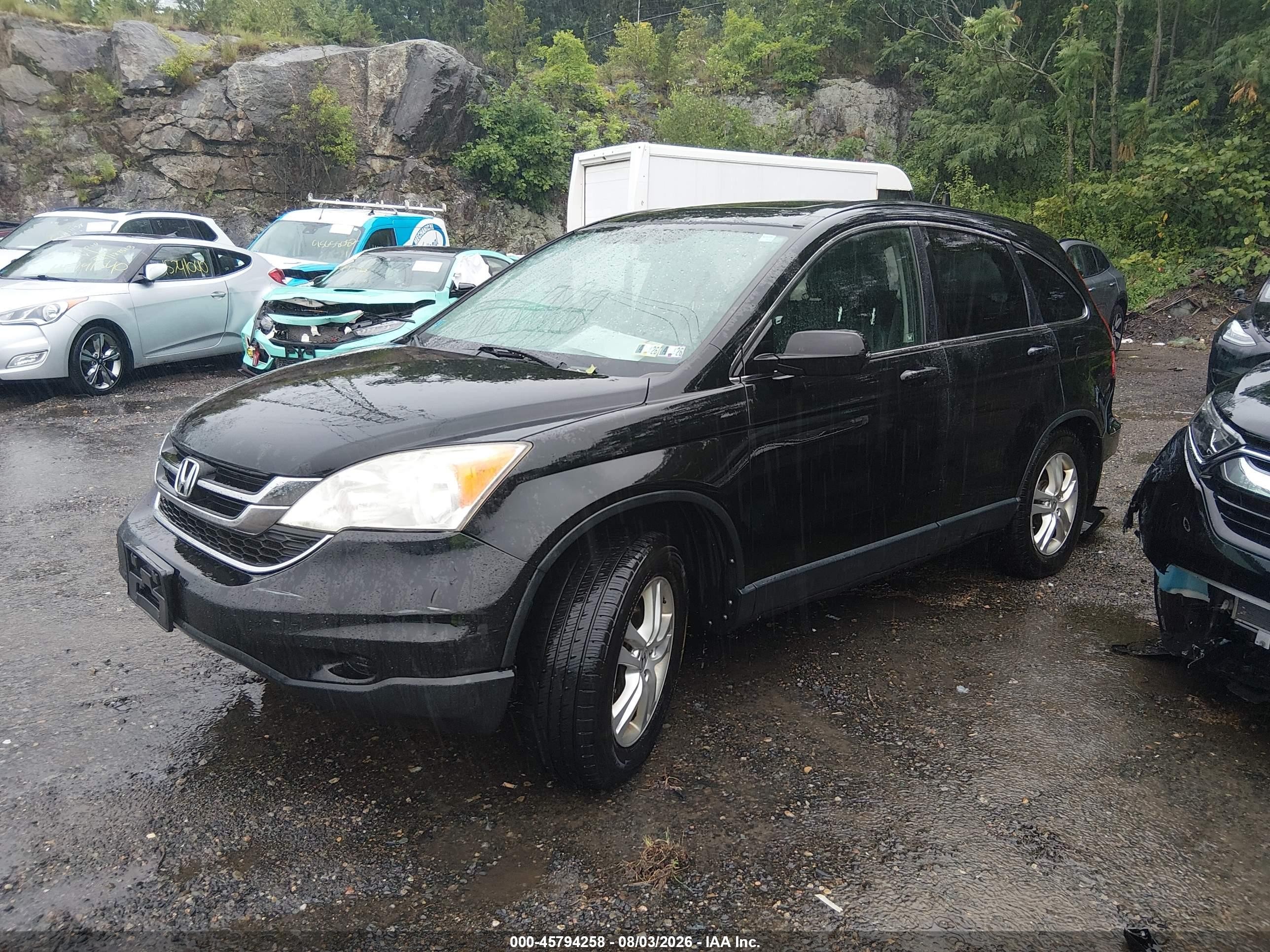2011 Honda Cr-v Ex-l Black vin: JHLRE4H70BC020304