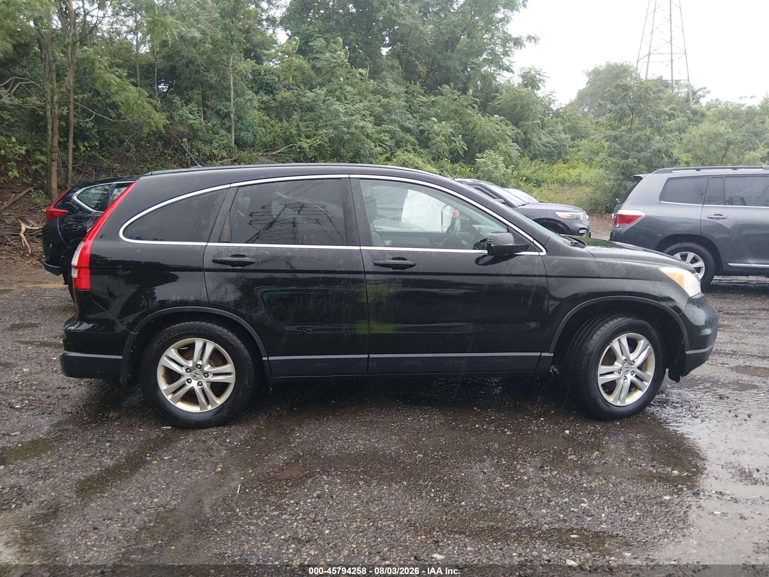 2011 Honda Cr-v Ex-l Black vin: JHLRE4H70BC020304