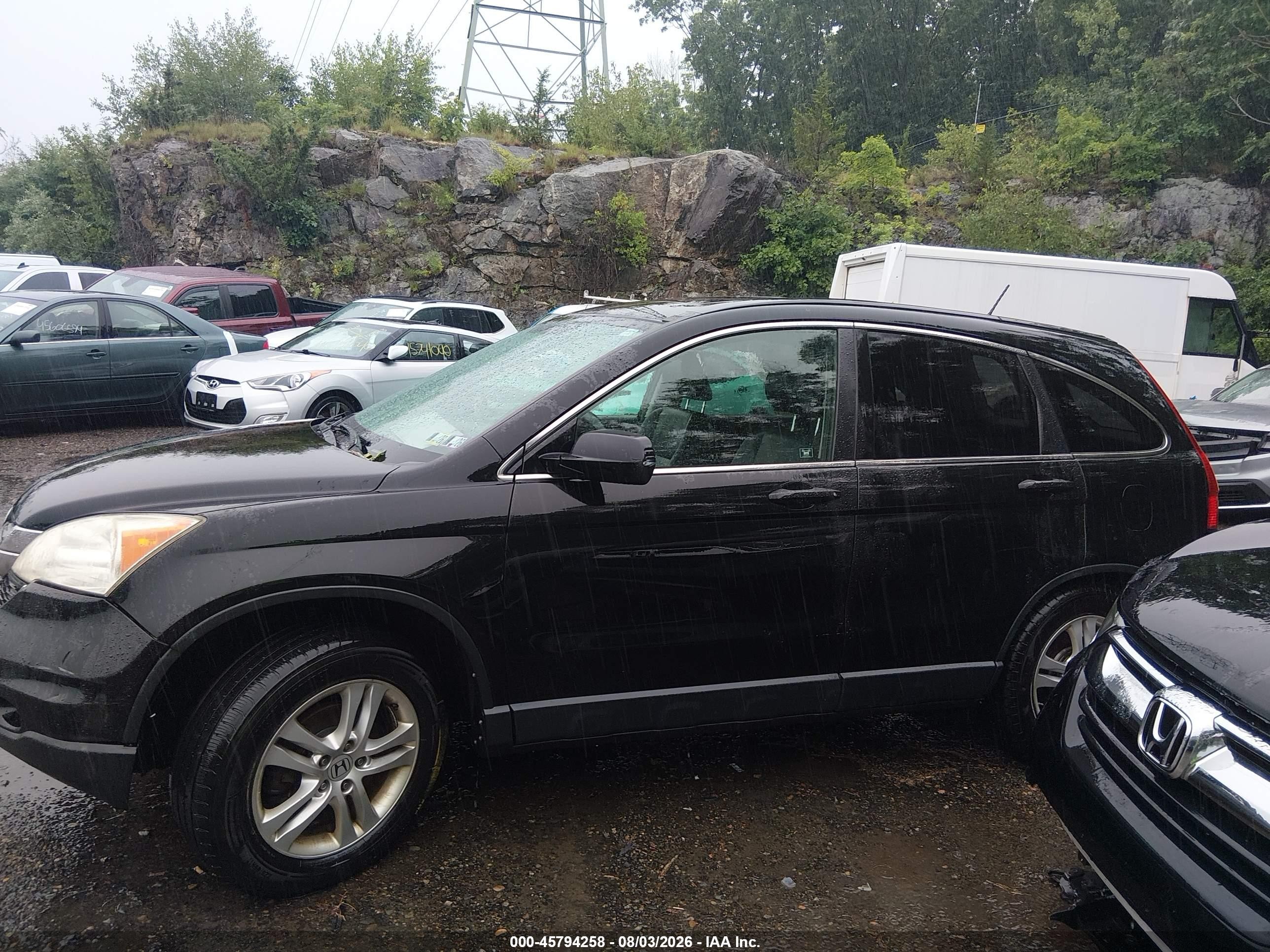 2011 Honda Cr-v Ex-l Black vin: JHLRE4H70BC020304