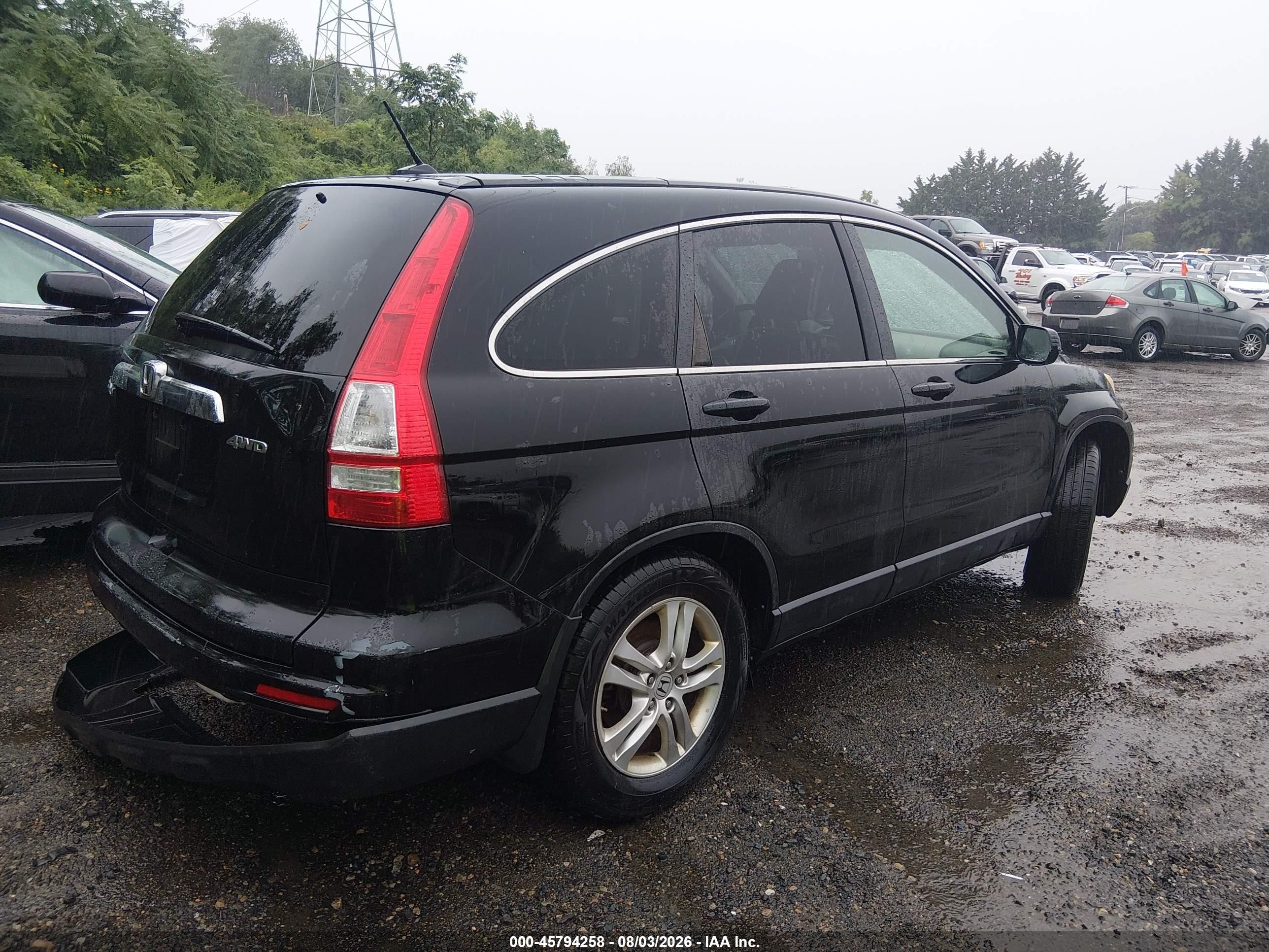 2011 Honda Cr-v Ex-l Black vin: JHLRE4H70BC020304