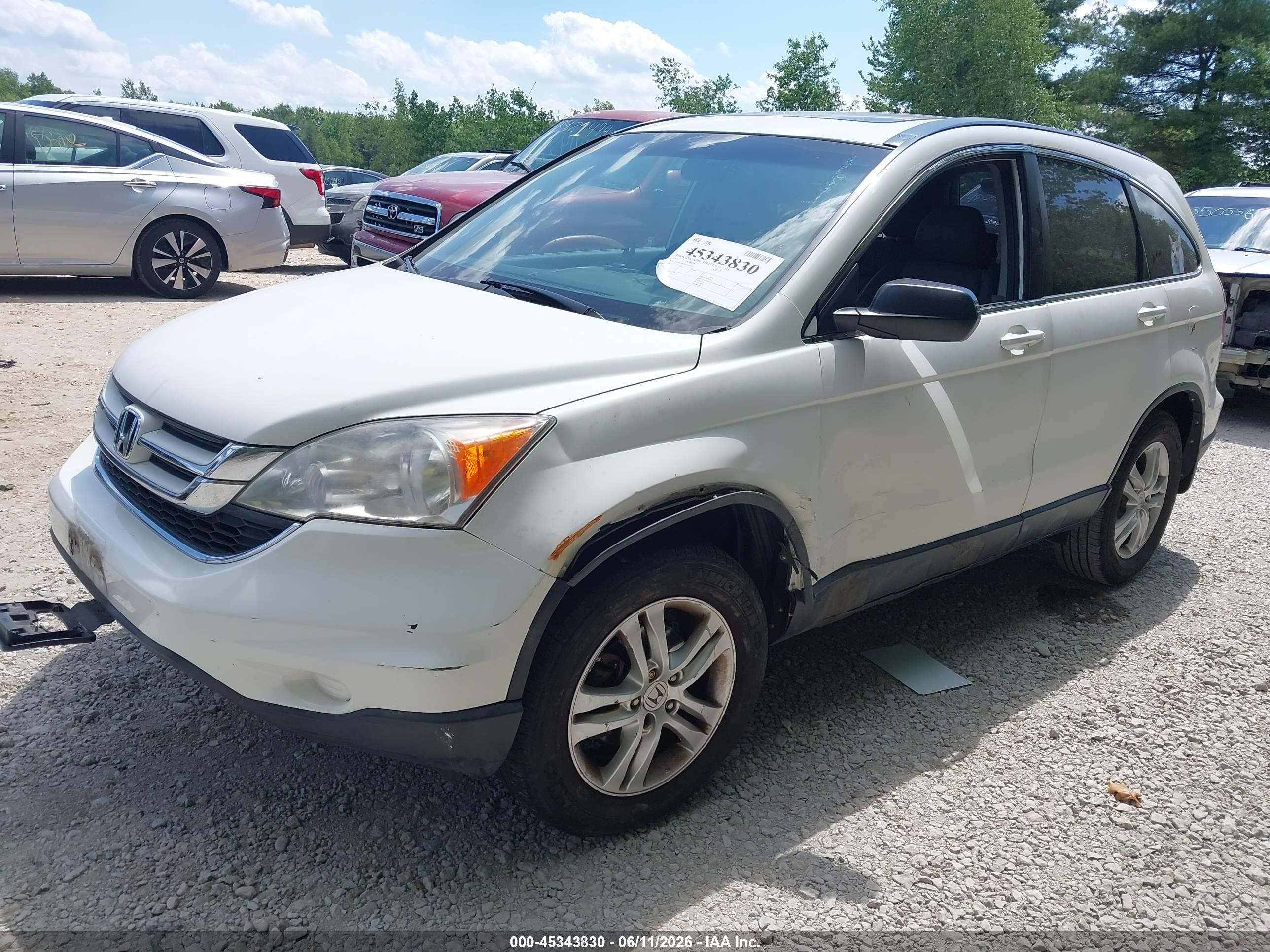 2011 Honda Cr-v Ex-l White vin: JHLRE4H70BC024093