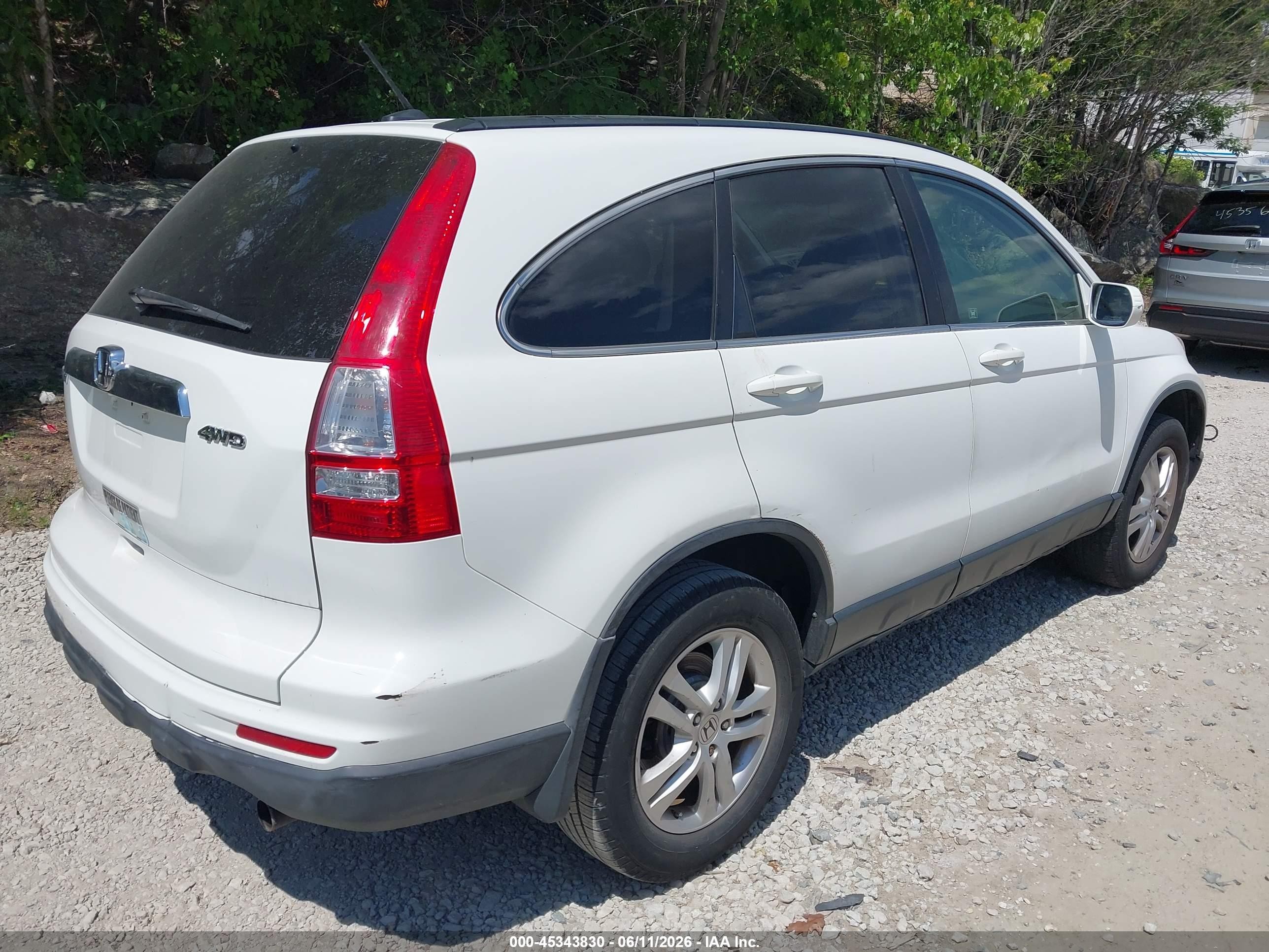 2011 Honda Cr-v Ex-l White vin: JHLRE4H70BC024093