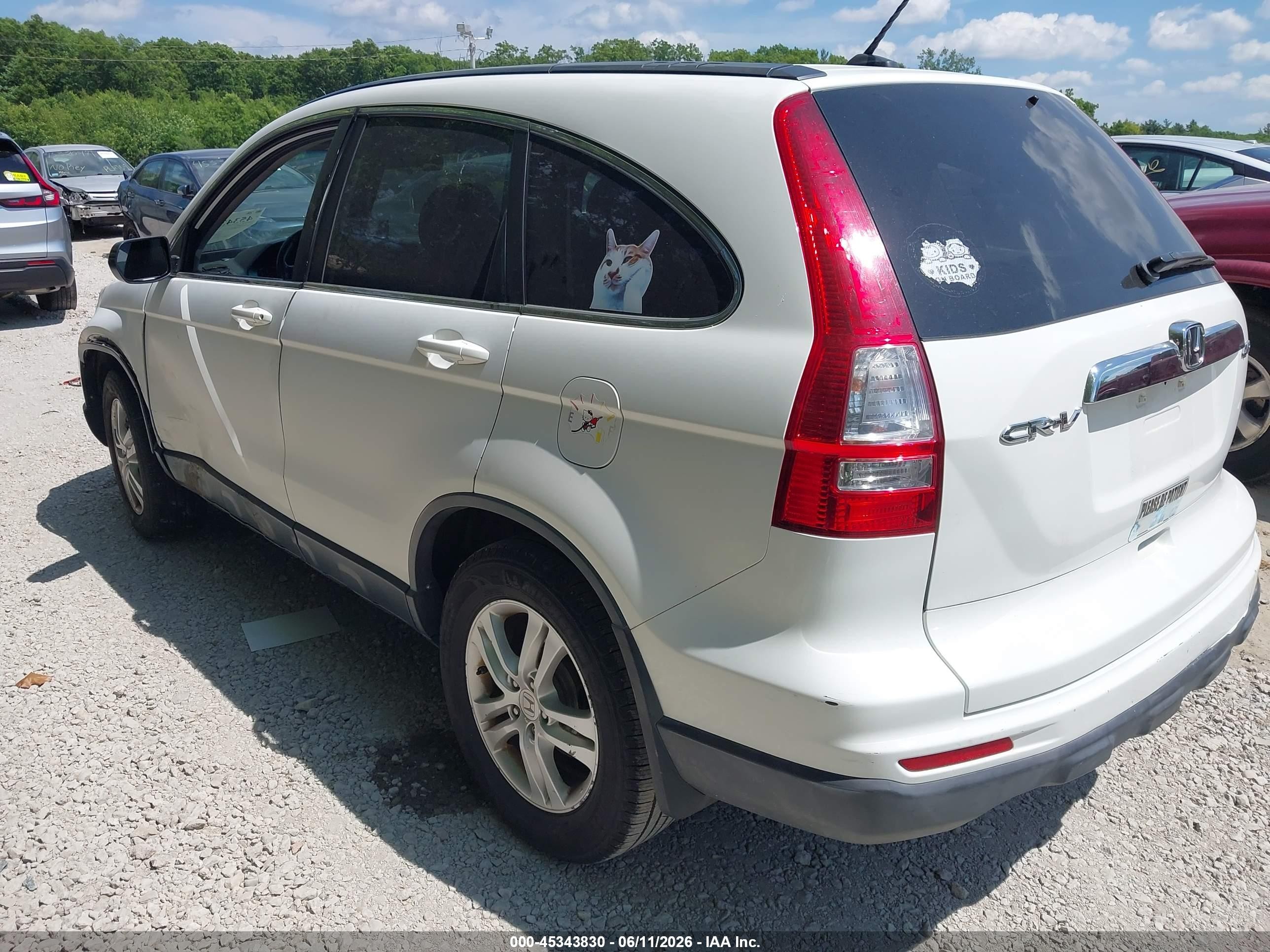 2011 Honda Cr-v Ex-l White vin: JHLRE4H70BC024093