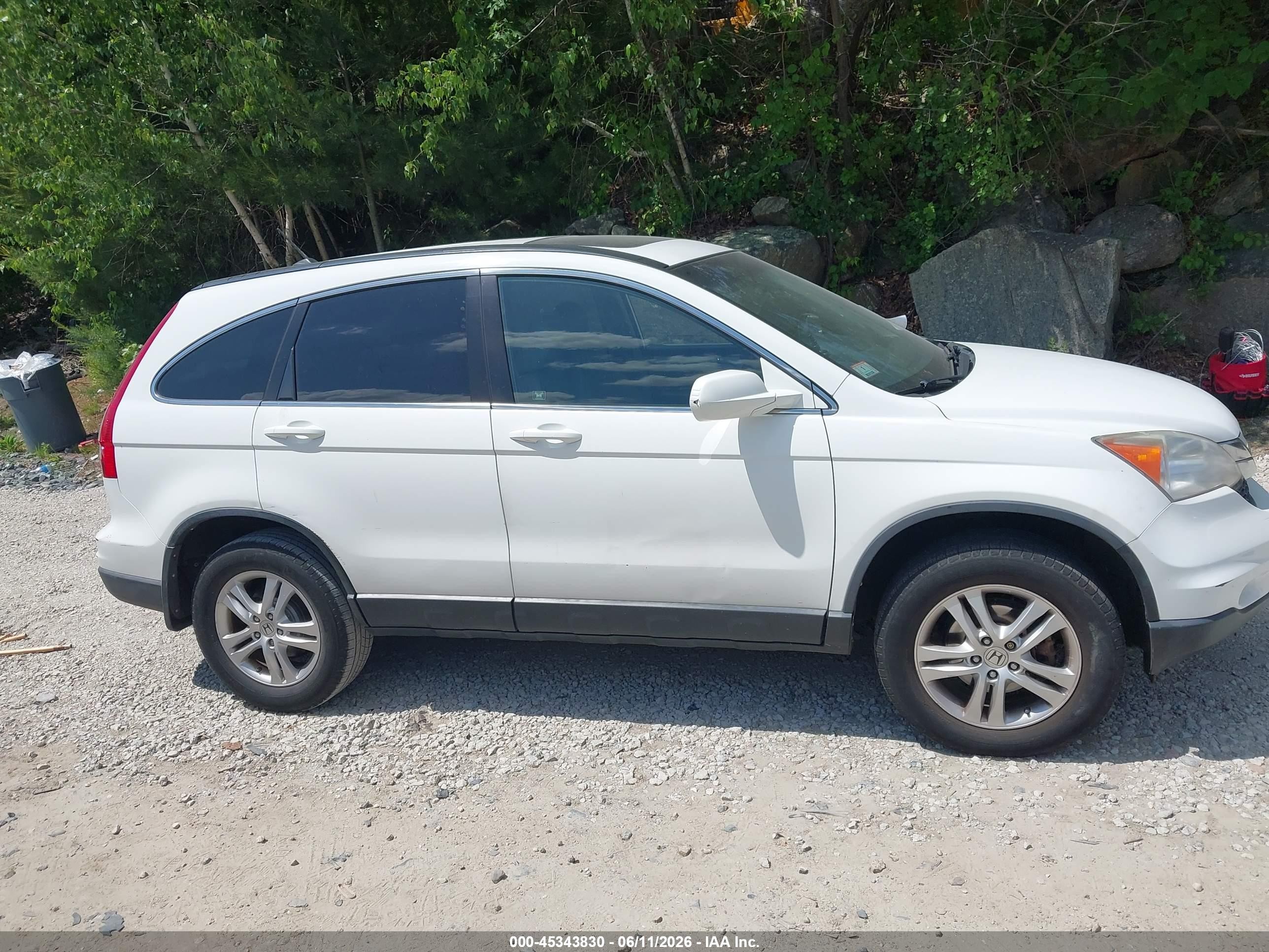 2011 Honda Cr-v Ex-l White vin: JHLRE4H70BC024093