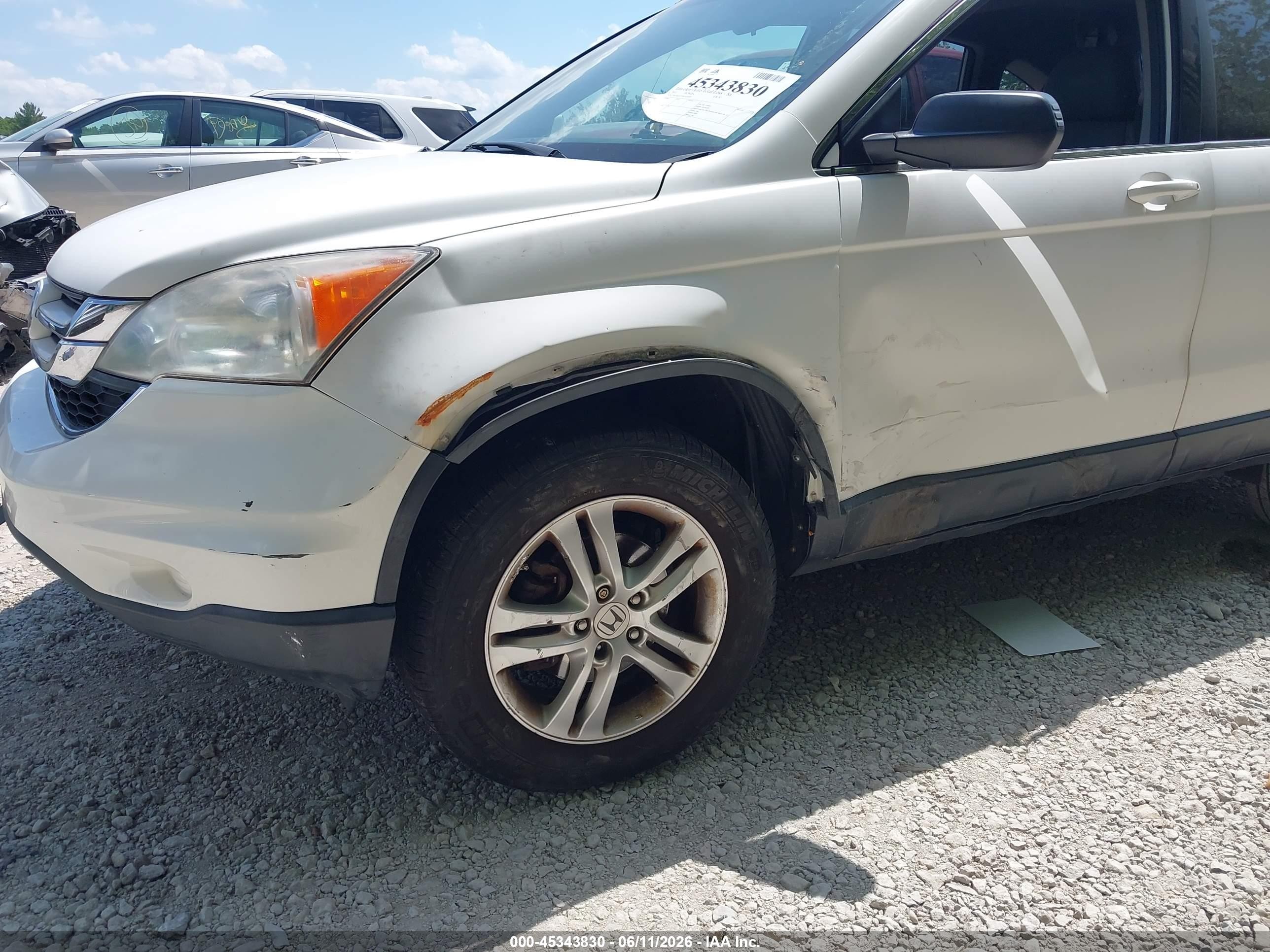 2011 Honda Cr-v Ex-l White vin: JHLRE4H70BC024093