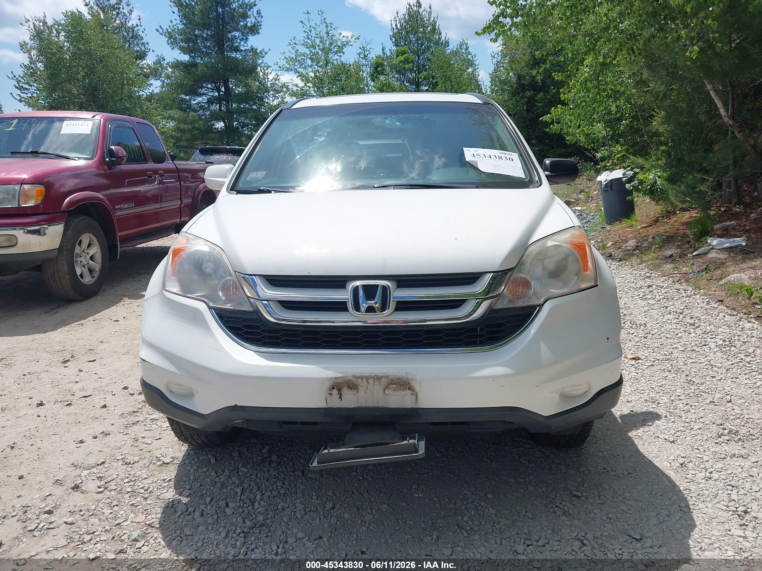 2011 Honda Cr-v Ex-l White vin: JHLRE4H70BC024093