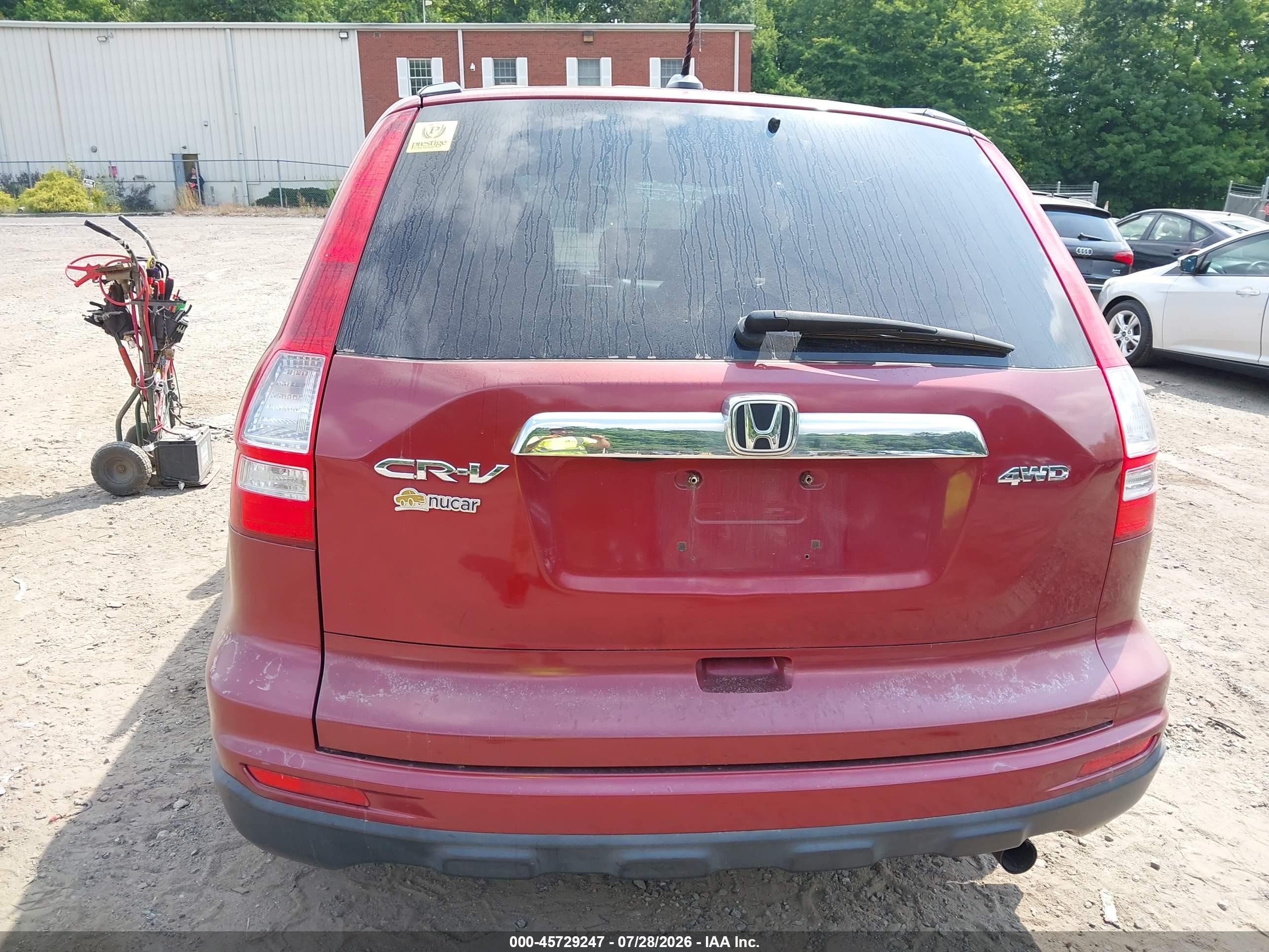 2010 Honda Cr-v Ex-l Burgundy vin: JHLRE4H71AC013490
