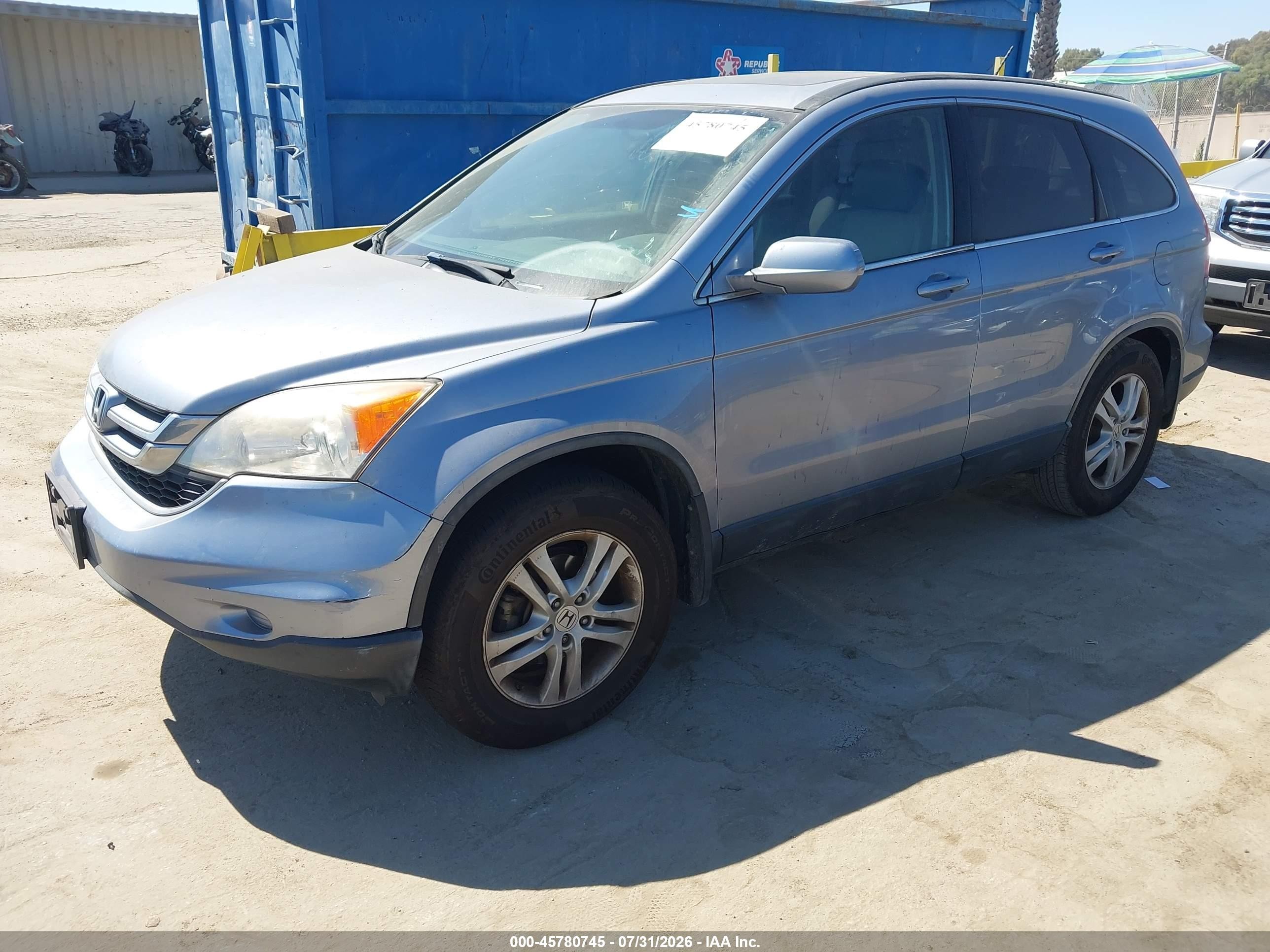 2011 Honda Cr-v Ex-l Light Blue vin: JHLRE4H71BC001017