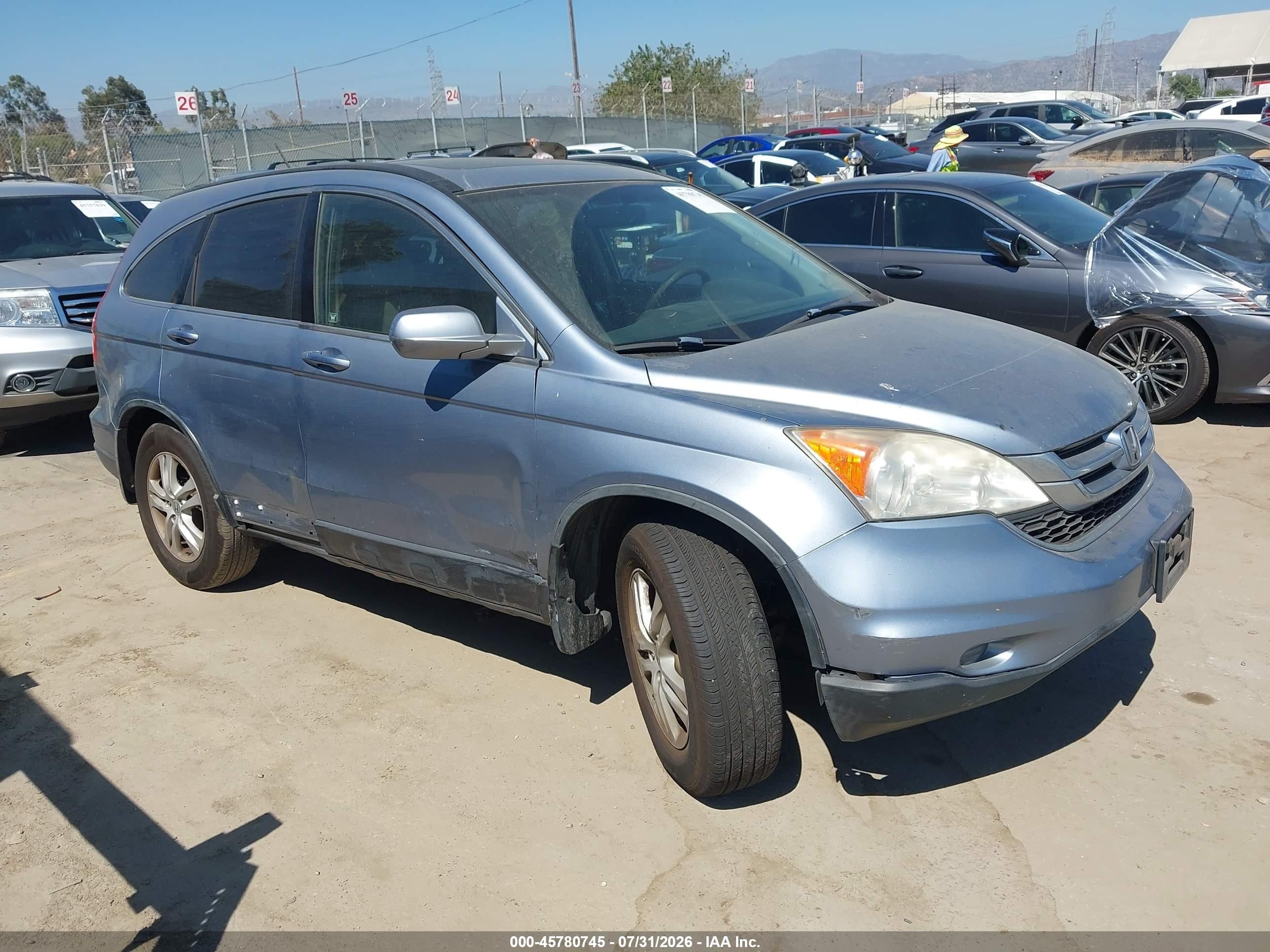 2011 Honda Cr-v Ex-l Light Blue vin: JHLRE4H71BC001017