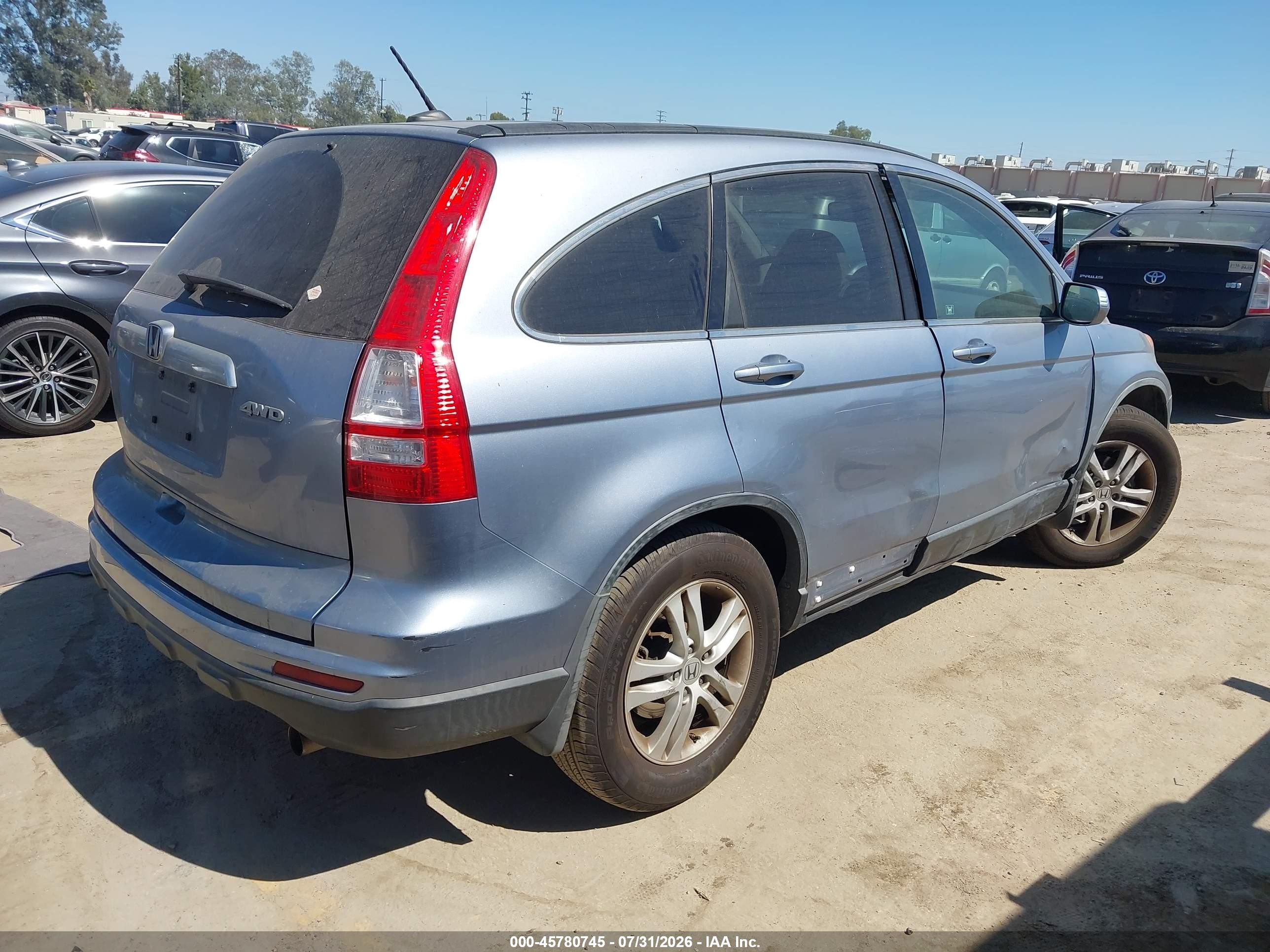 2011 Honda Cr-v Ex-l Light Blue vin: JHLRE4H71BC001017