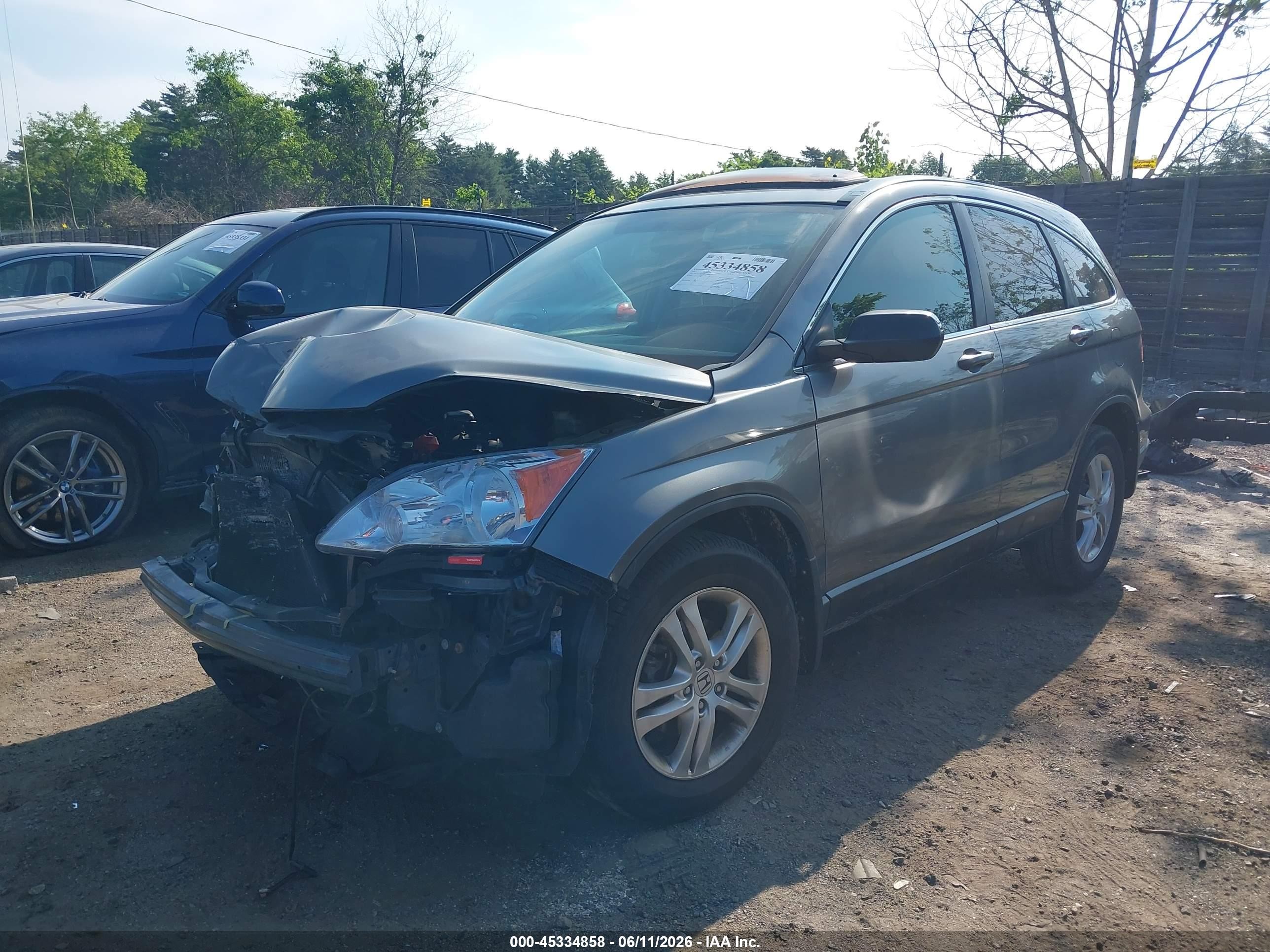 2011 Honda Cr-v Ex-l Gray vin: JHLRE4H71BC018884